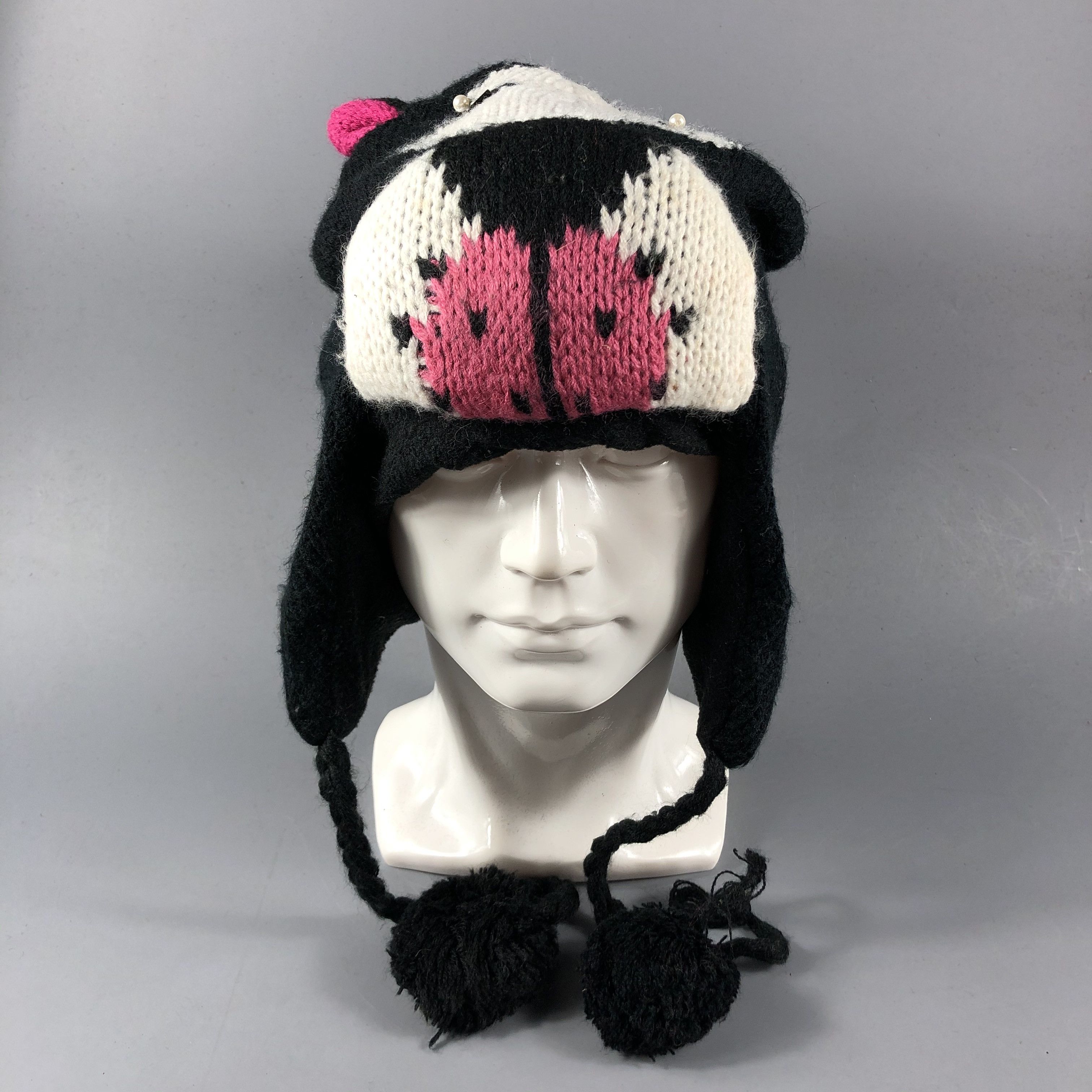 Vintage Dog Head Earflap Kawaii Beanie Snowcap Snow Hat B741 Size ONE SIZE - 1 Thumbnail