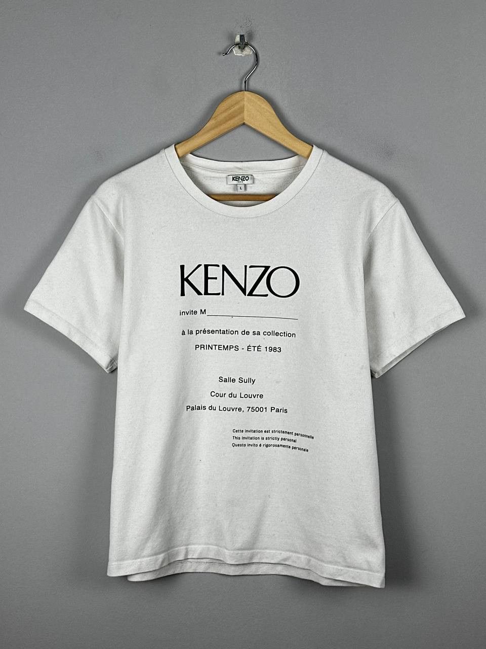 Kenzo Rare Kenzo Luxury Big Logo White Oversized T Shirt Size L / US 10 / IT 46 - 1 Thumbnail