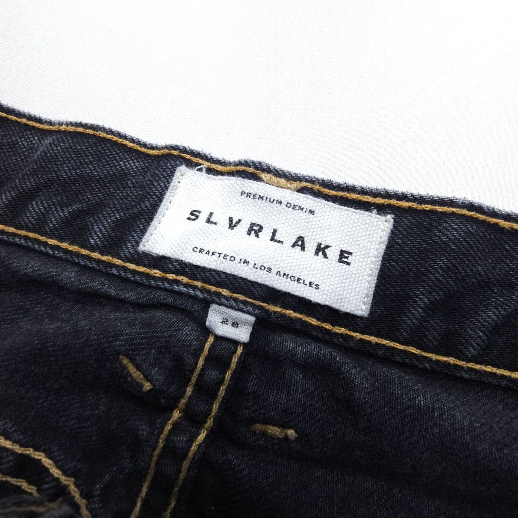 SLVRLAKE SLVRLAKE Beatnik High Rise Slim Jeans Womens 28 Black USA Made 100% Cotton Denim Size 28" / US 6 / IT 42 - 3 Thumbnail
