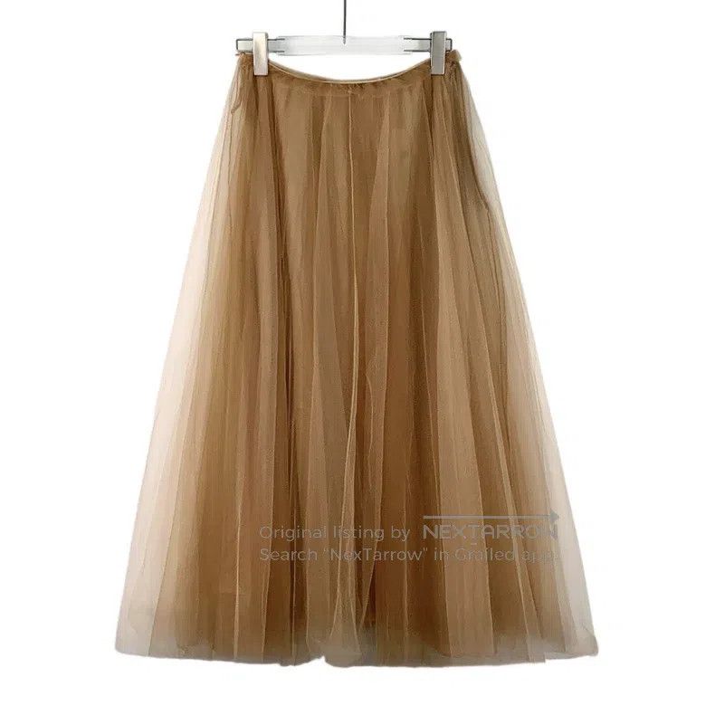 Dior Dior Brown mulberry silk casual mesh skirt Size 24" / US 00 / IT 34 - 1 Thumbnail