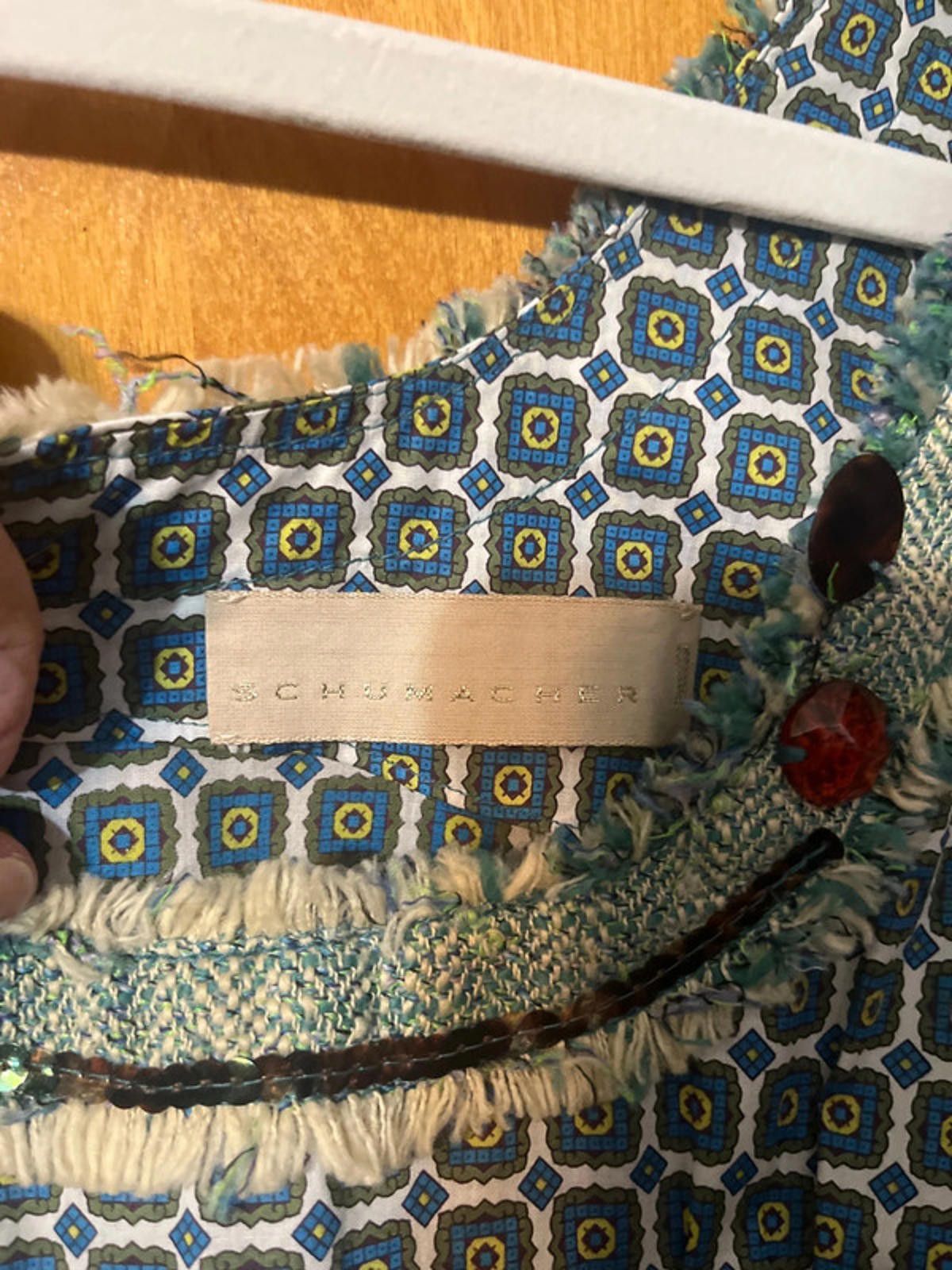 Designer Beautiful Vintage Schumacher Designer Dress & Jacket Romania Size XS / US 0-2 / IT 36-38 - 10 Thumbnail