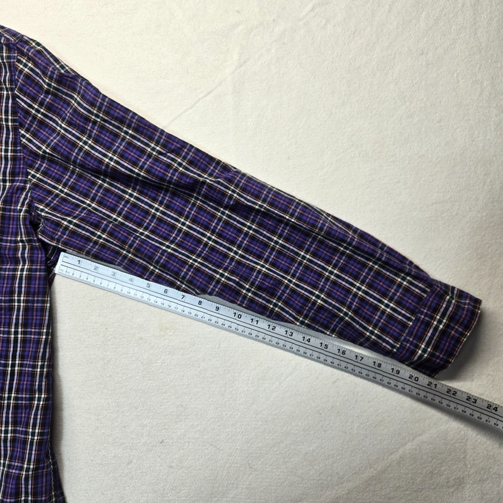 Chaps VINTAGE CHAPS Shirt Plaid Button-Up Men 2XLT Purple Orange Tall Easy Care Size US XXL / EU 58 / 5 - 5 Thumbnail