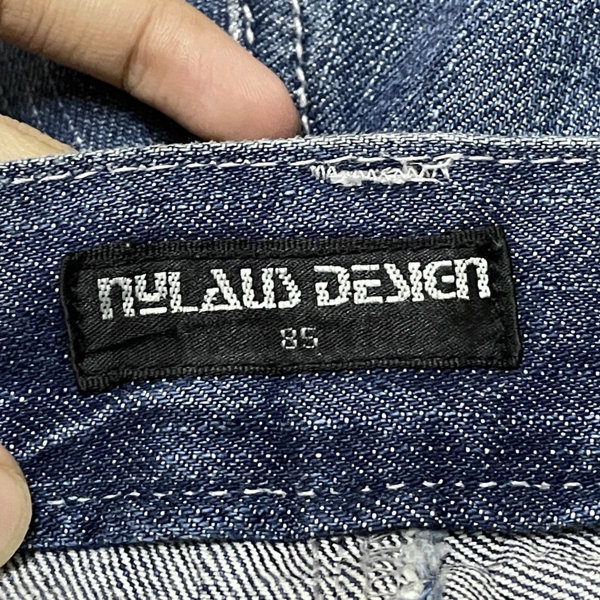 14th Addiction × Japanese Brand × Le Grande Bleu (L.G.B.) Rare Design Vintage Brand Nylaus Double Waist Jeans 2000s Size US 33 - 9 Thumbnail