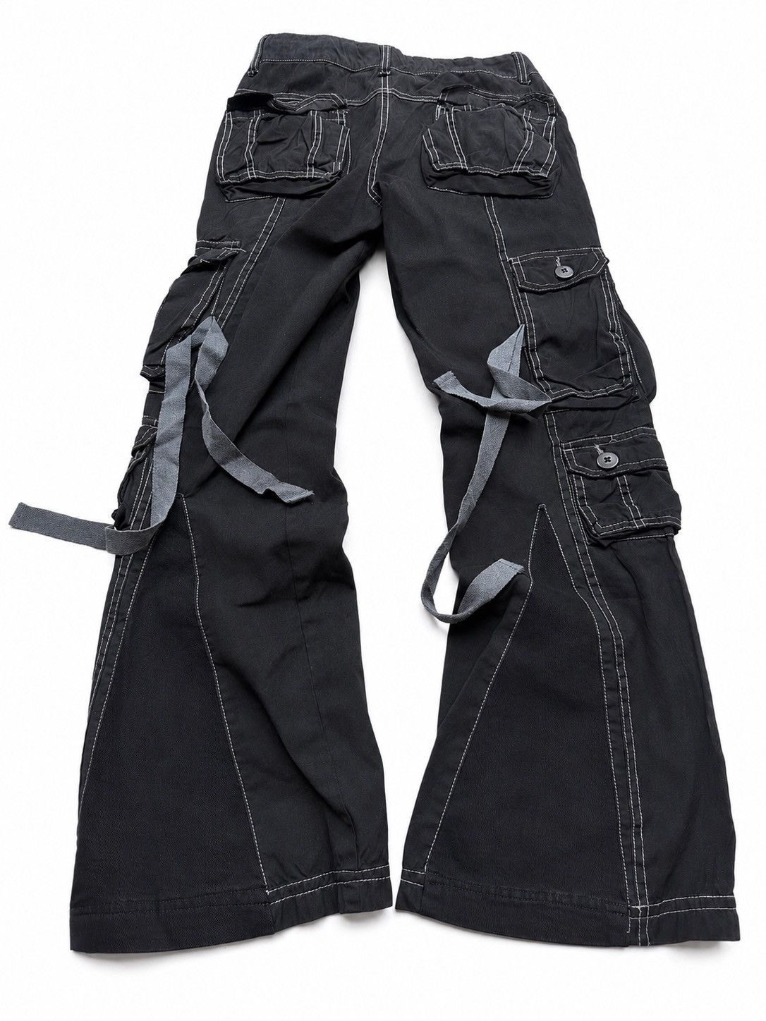 Japanese Brand Vert Lace up flare cargo pants Size US 28 / EU 44 - 3 Thumbnail