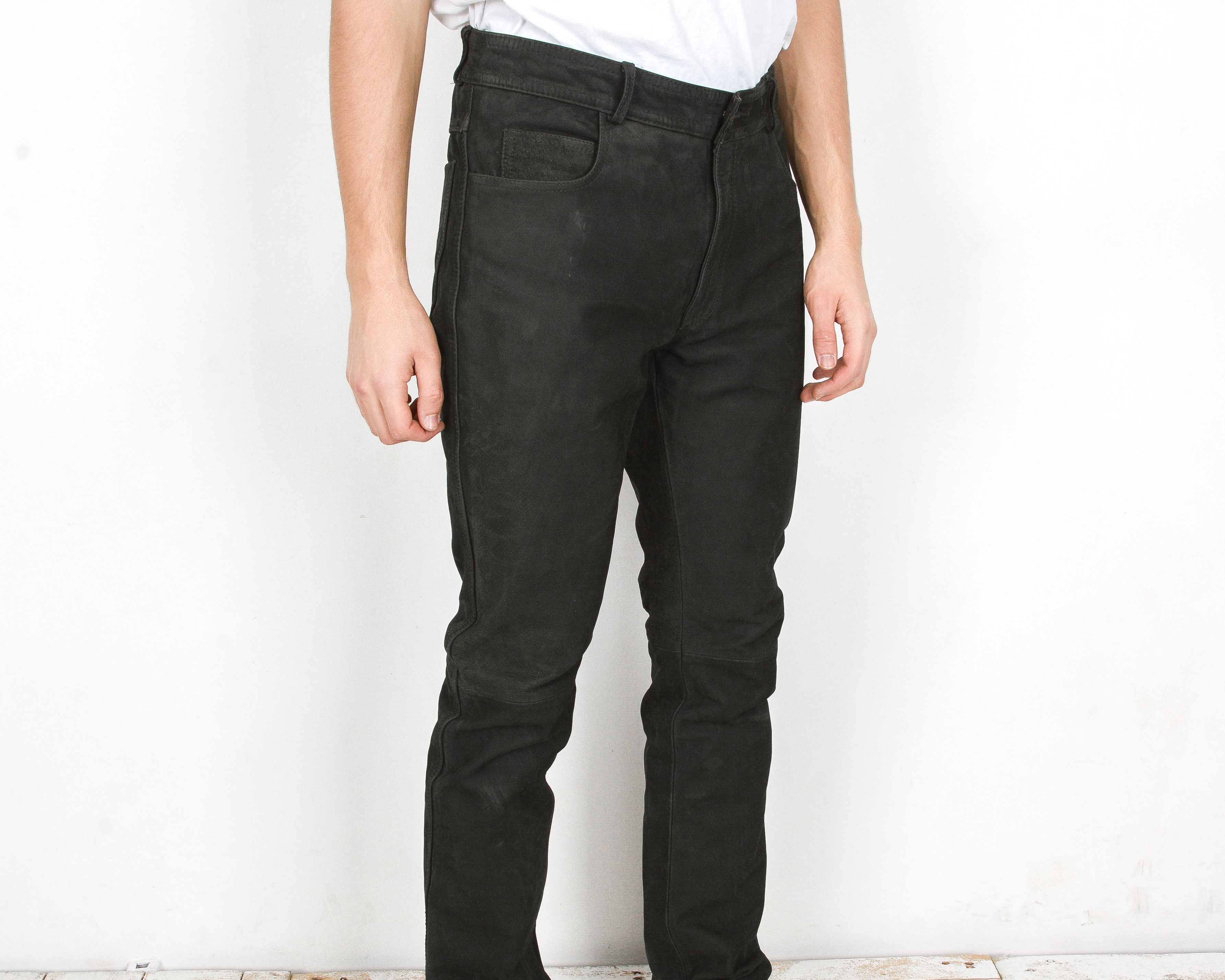 Cowboy Equipment PARFORCE Soft Real Leather W34 L34 Slim Reg Fit Pants Size US 34 / EU 50 - 4 Thumbnail