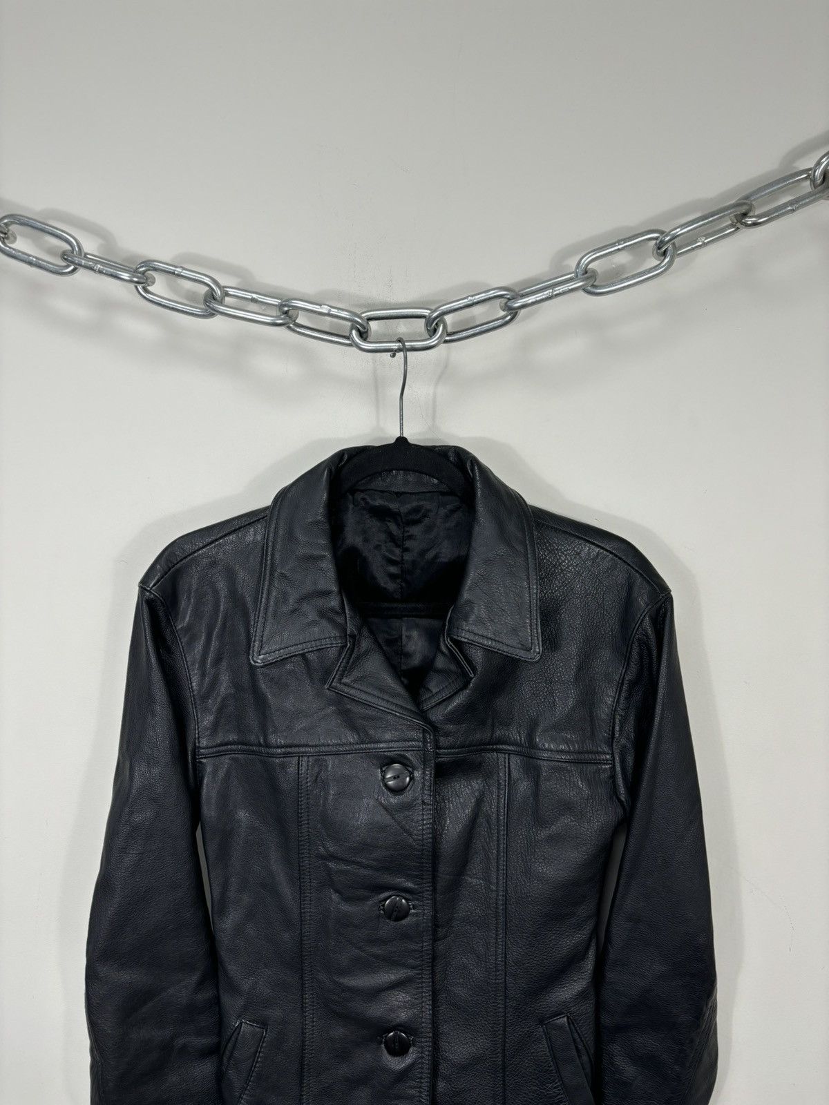Claude Montana Vintage Claude Montana Ideal Cuir Women’s Leather Jacket Size M / US 6-8 / IT 42-44 - 4 Thumbnail