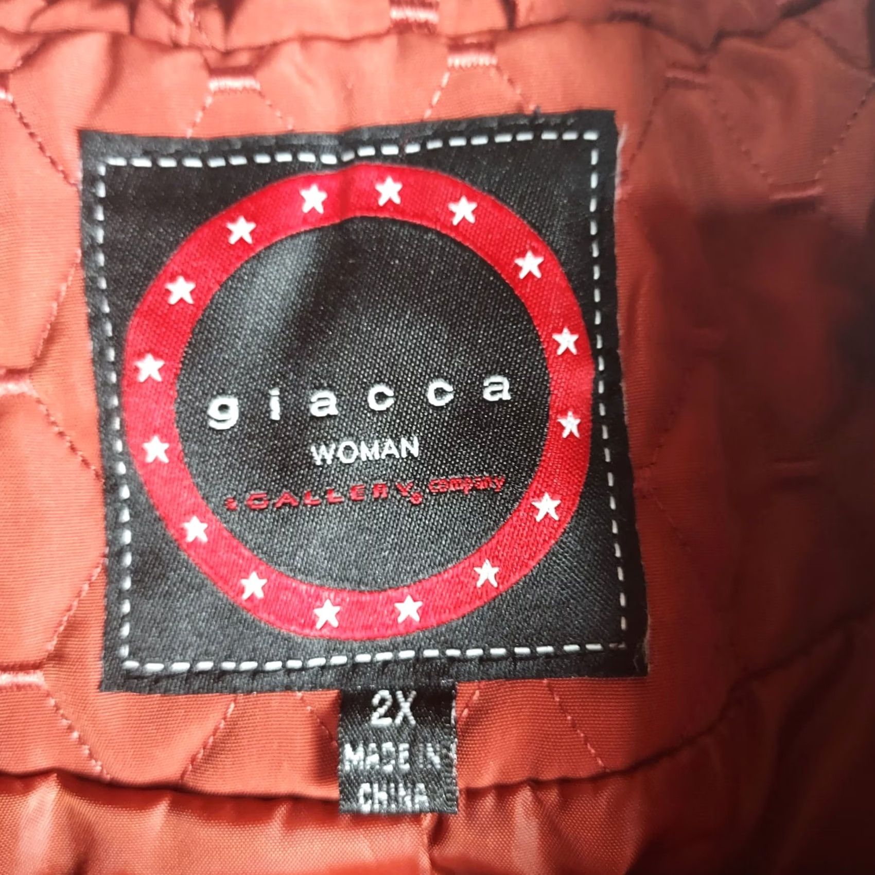 Rusty VINTAGE? No. Giacca Woman Quilted Jacket 2X Full Zip Insulated Rust Orange Jacket Womens Size XXL / US 16-18 / IT 52-54 - 3 Thumbnail