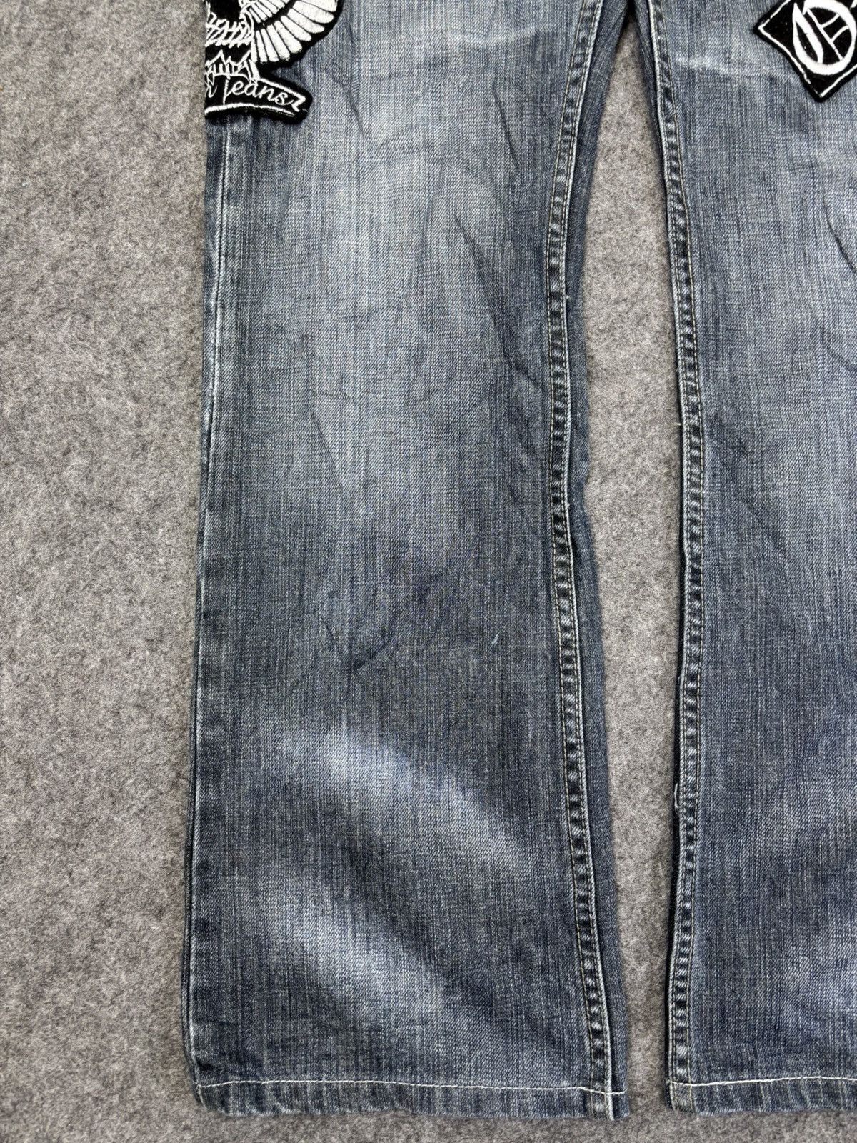 Japanese Brand 💥Flare💥Insane Oririn Crazy Fades Denim F858 Size US 33 - 8 Thumbnail
