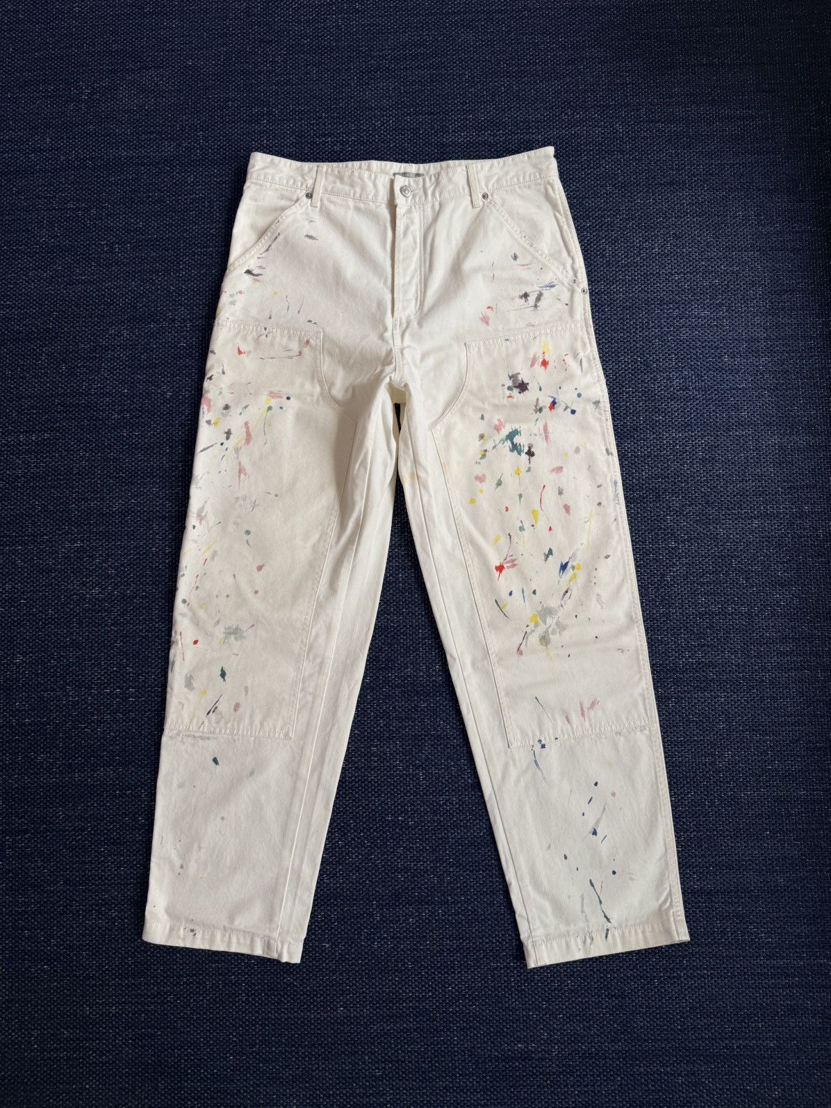 Dior SS21 Paint Splatter Double Knee Pants Size US 32 / EU 48 - 1 Thumbnail