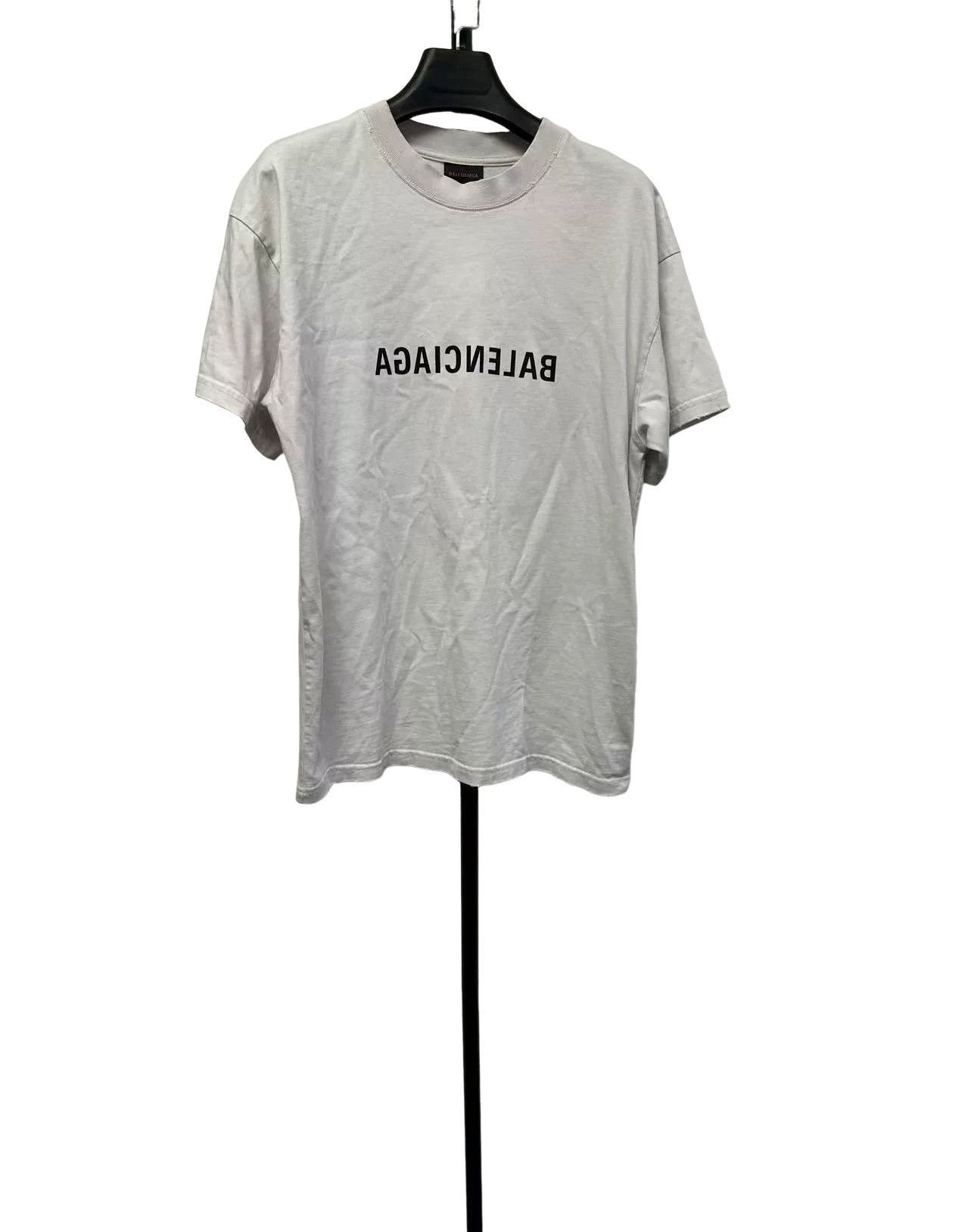 Balenciaga Balenciaga Mirror Logo Short Sleeve T-Shirt S Size US S / EU 44-46 / 1 - 1 Thumbnail