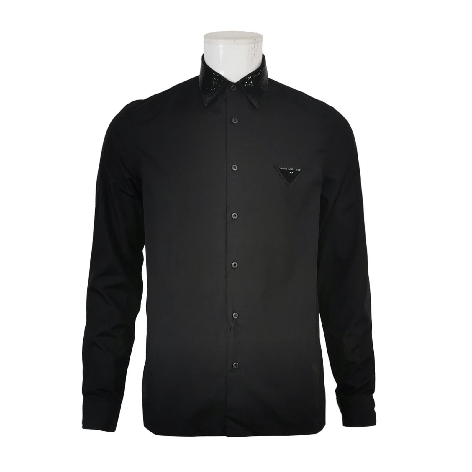 Prada Prada Sequined Collar Shirt Size M Size US M / EU 48-50 / 2 - 1 Thumbnail