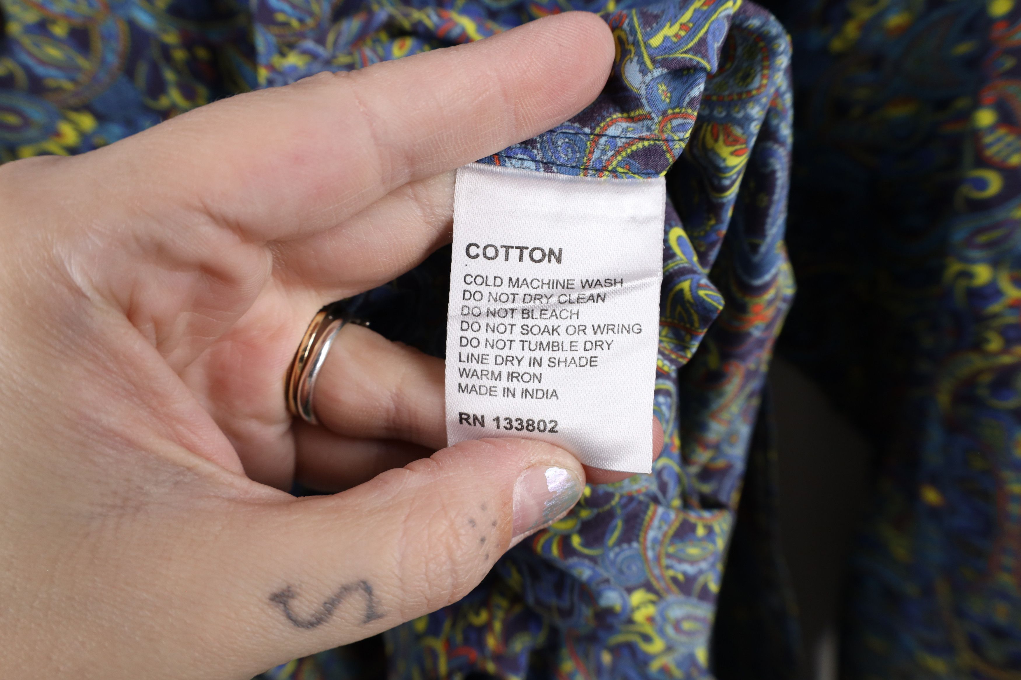Vintage David Smith Australia Geometric Flip Cuff Button Shirt Size US XXL / EU 58 / 5 - 8 Thumbnail
