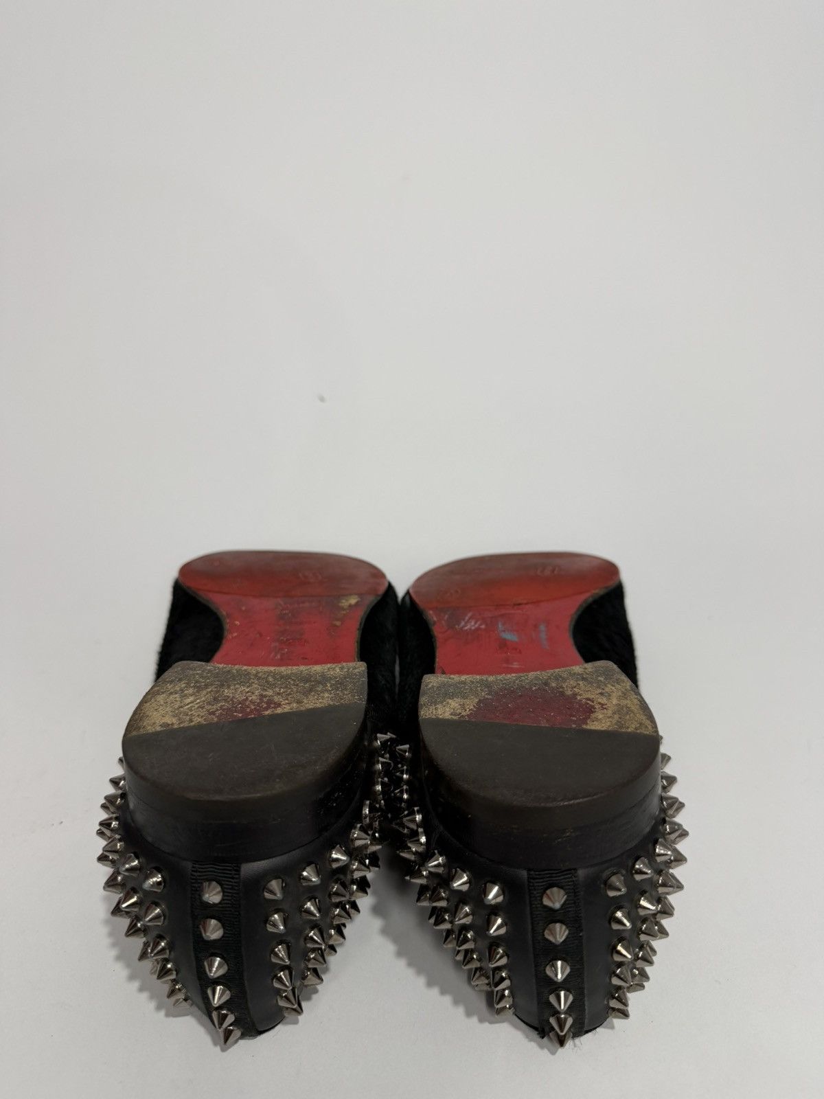 Christian Louboutin Christian Louboutin Black Pony Hair Tassel Spike Loafers Size US 9.5 / EU 42-43 - 9 Thumbnail
