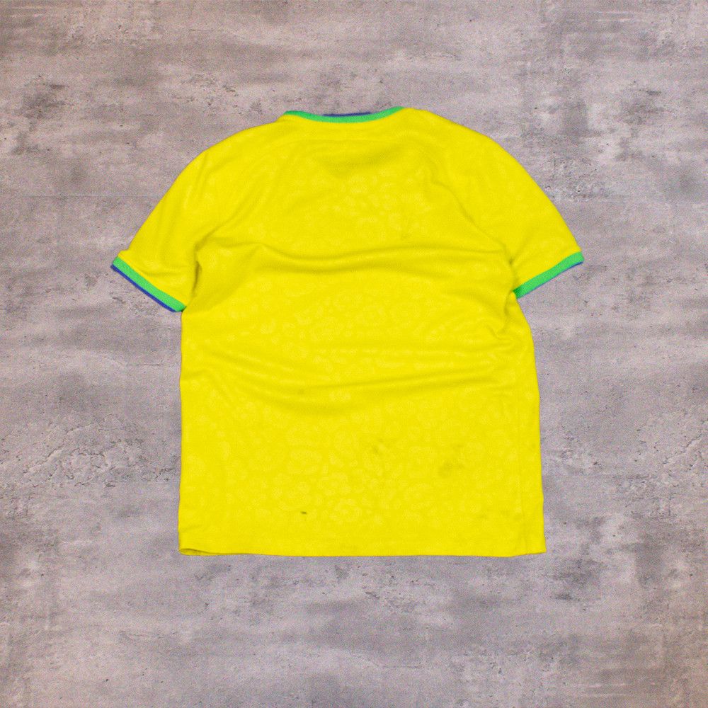Nike Y2K 2000's 00's Nike Brazil Home Yellow Pattern Jersey Size US XS / EU 42 / 0 - 2 Thumbnail