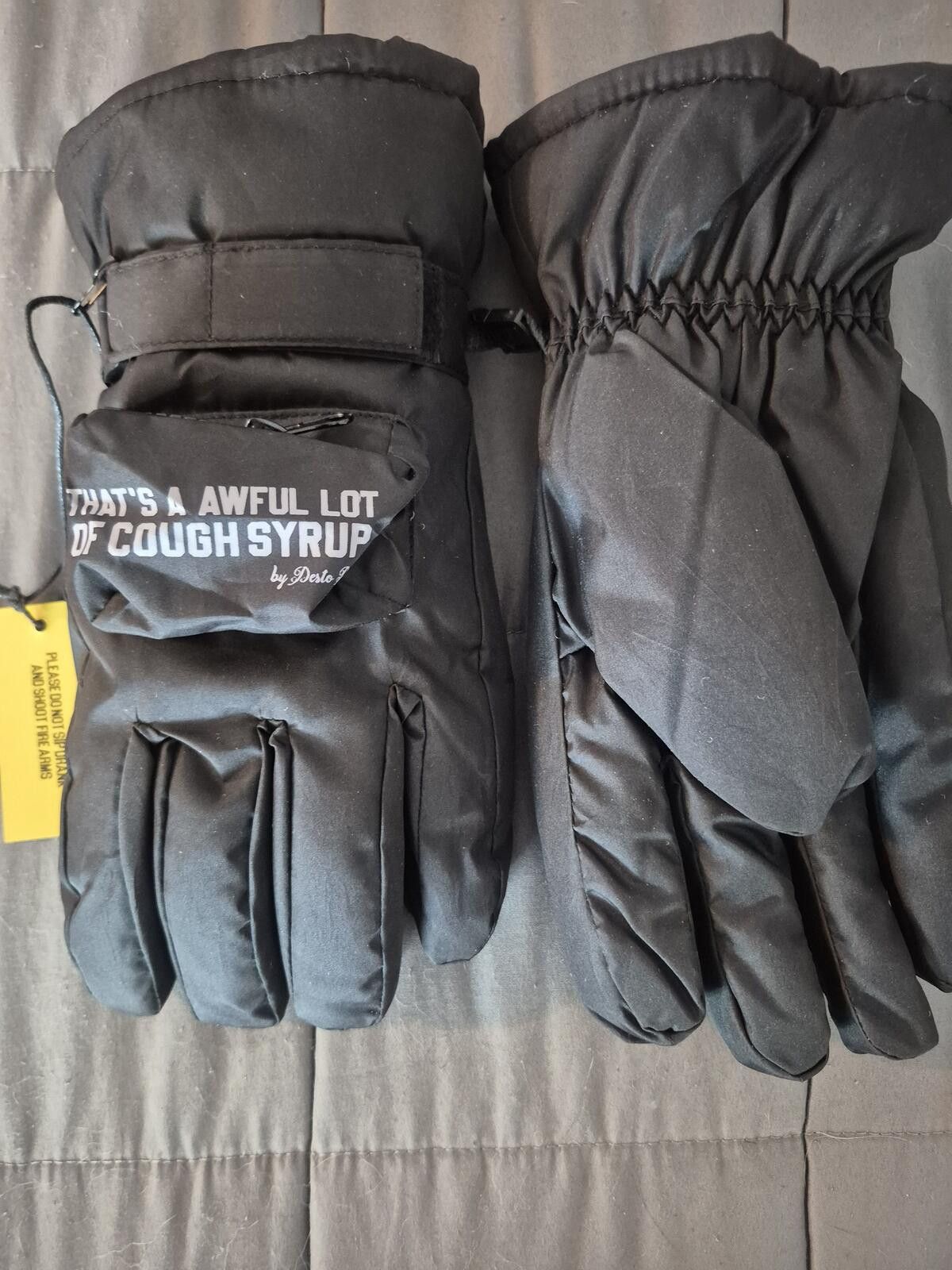 Awful Lot of Cough Syrup Awful Lot of Cough Syrup Black Ski Gloves Size ONE SIZE - 2 Thumbnail