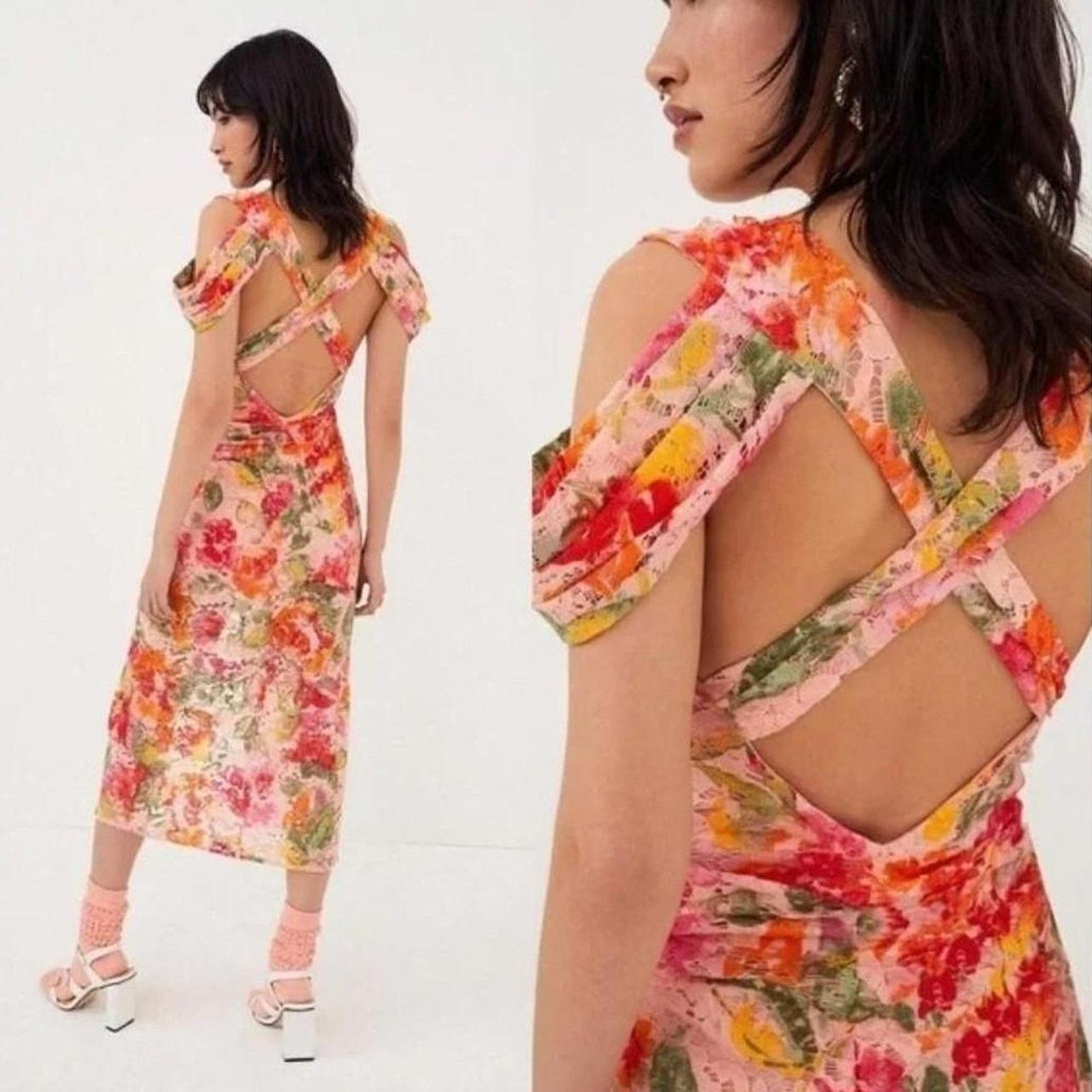For Love & Lemons For Love & Lemons Beth Midi Dress in Size XS Size XS / US 0-2 / IT 36-38 - 2 Thumbnail