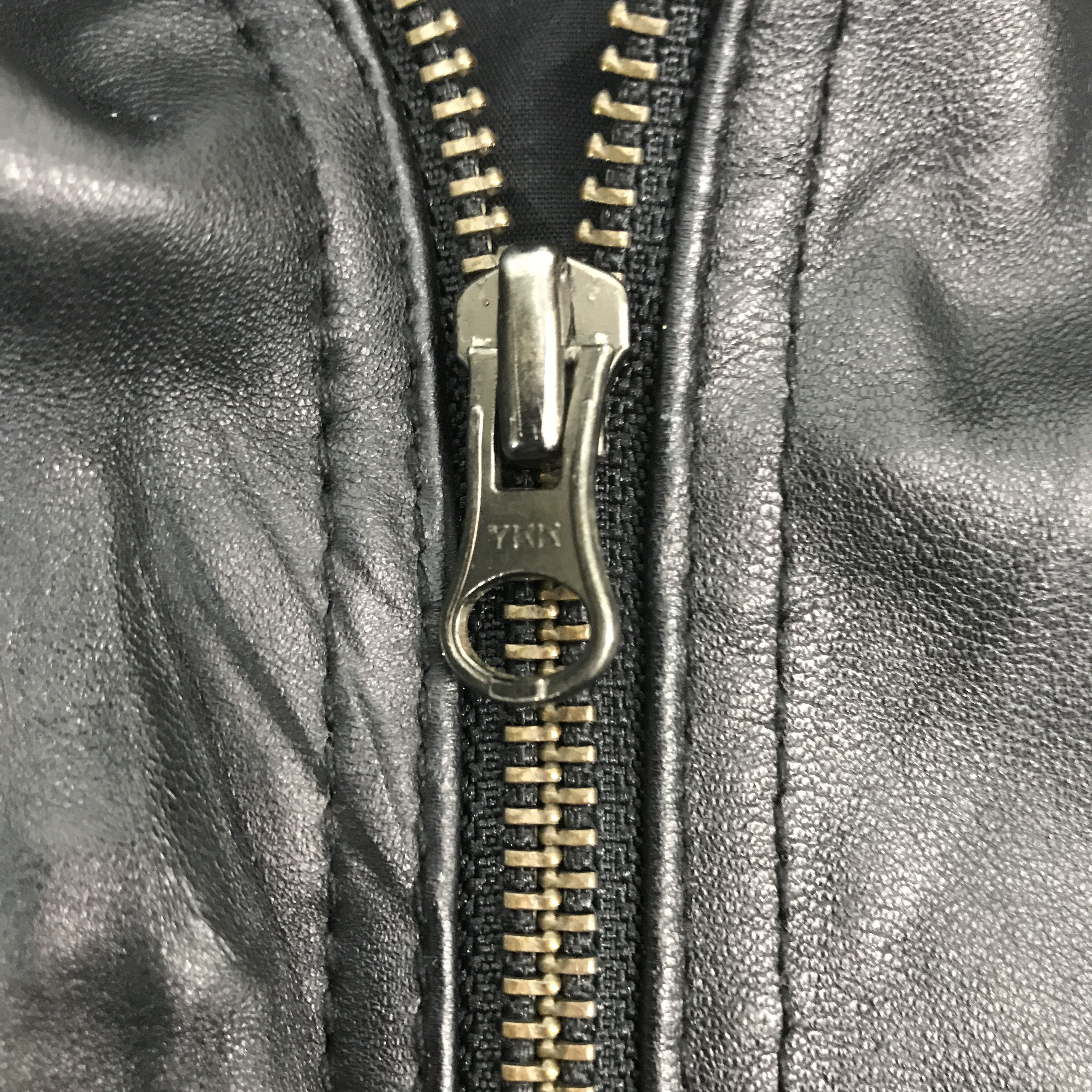 Japanese Brand × Leather × Vintage Sensual FMH Double zipper Leather Jacket hoodie design Size US M / EU 48-50 / 2 - 10 Thumbnail