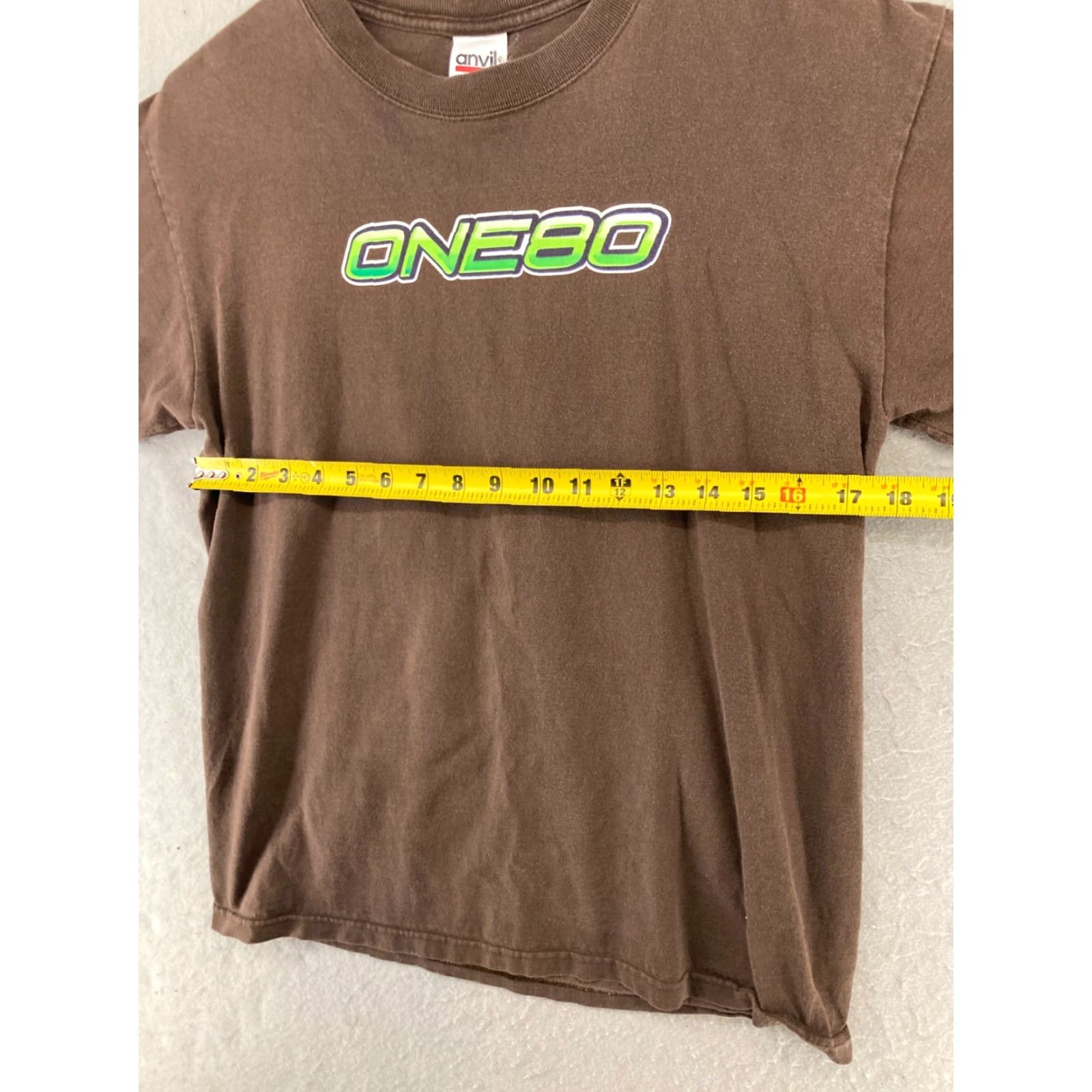 Anvil Nike Shirt Men TShirt M Brown One80 Anvil Graphic Print Crew Neck Short Sleeve Jersey Cotton Vintage? Size US M / EU 48-50 / 2 - 2 Thumbnail