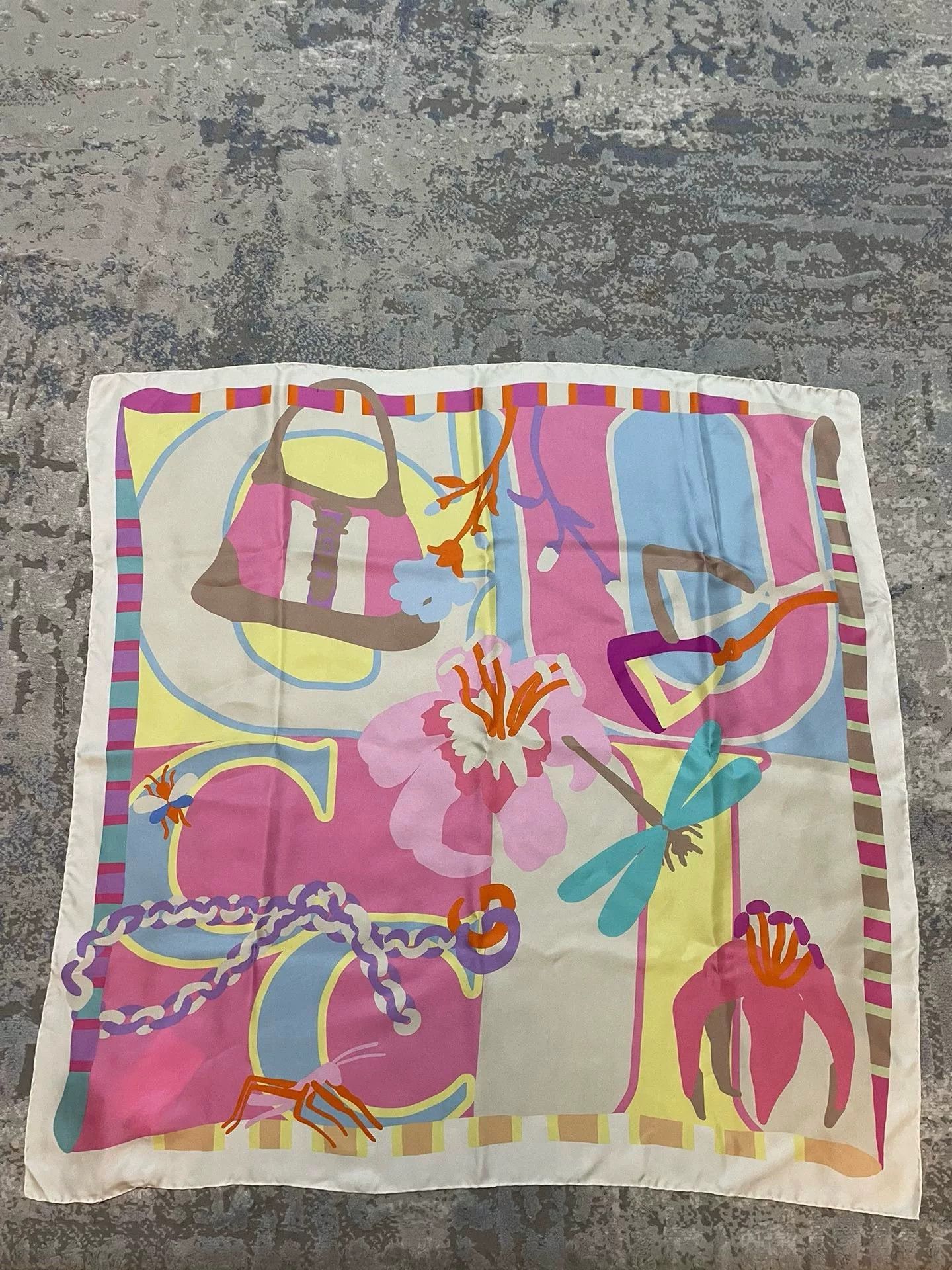 Gucci Gucci Floral Print Silk Scarf Size ONE SIZE - 1 Thumbnail