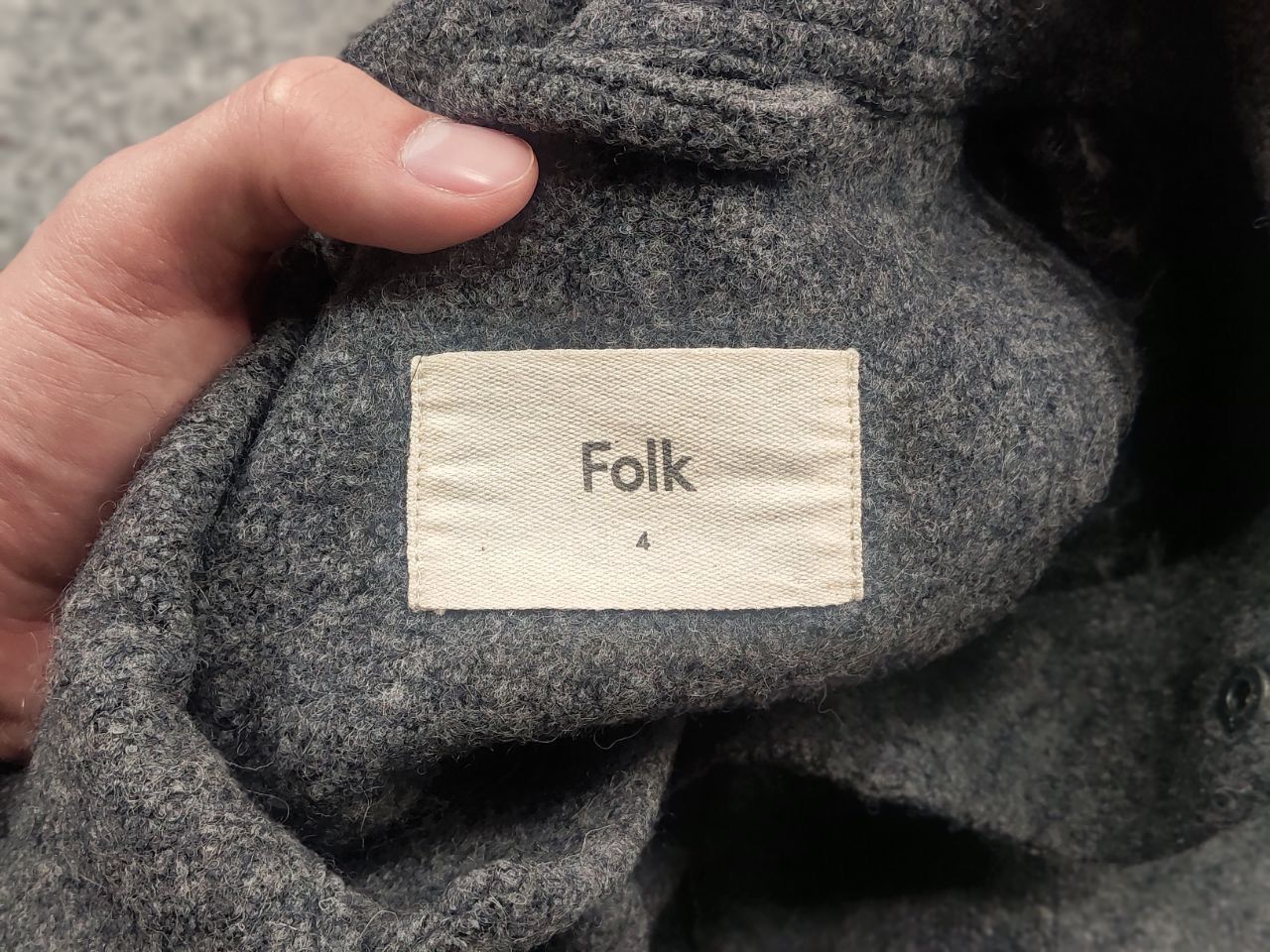 Folk Folk Design Chore Wool Blend Pocket Button Overshirt jacket Size US XL / EU 56 / 4 - 10 Thumbnail