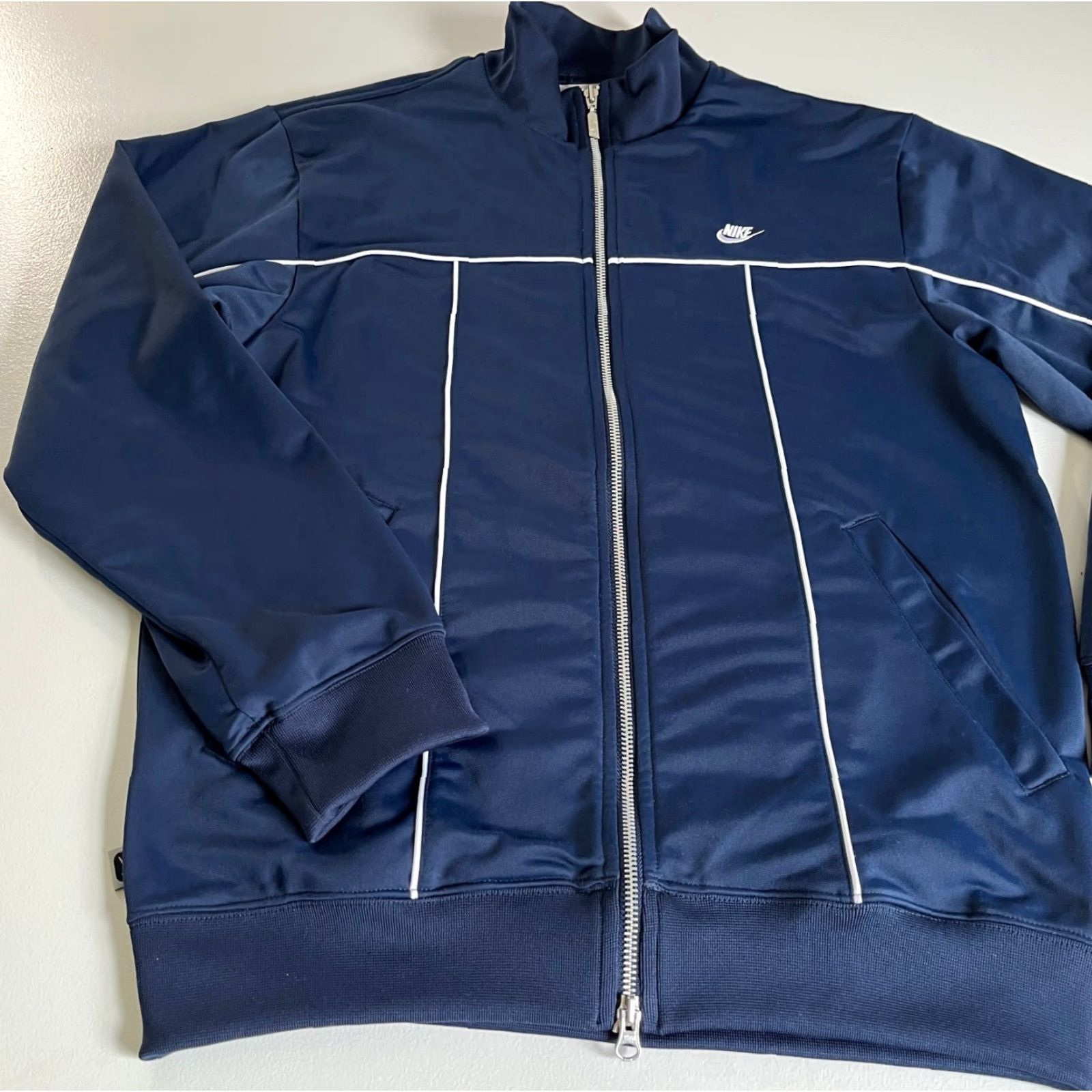Nike Nike Track Jacket Men’s Vintage Navy Full Zip Sz S Embroidered Logo 90s Classic Pockets Size US S / EU 44-46 / 1 - 5 Thumbnail