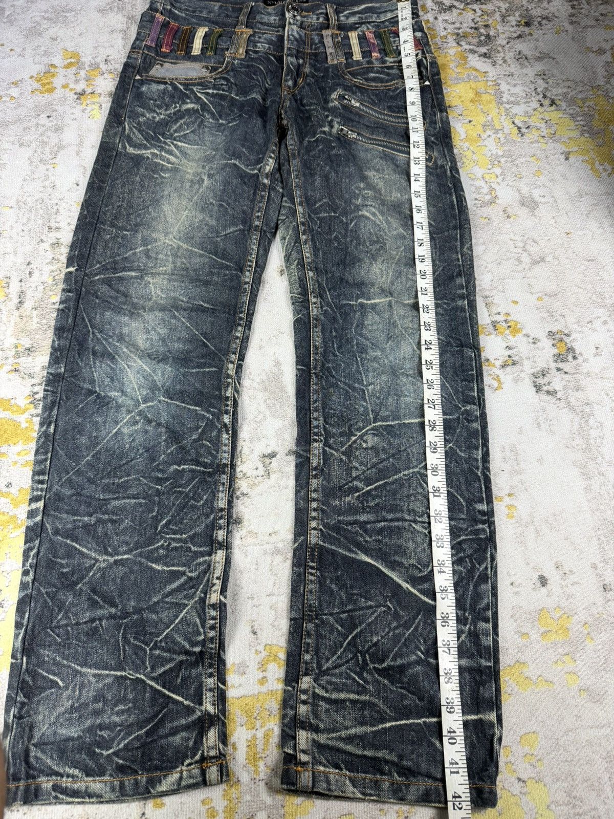If Six Was Nine Y2k Vintage Nylause Studded Clawmark Jeans Size US 32 / EU 48 - 6 Thumbnail