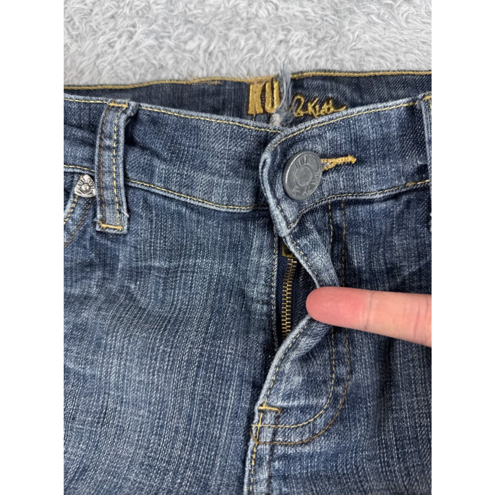 Vintage VINTAGE KUT from the KLOTH Women's Jeans Bootcut Low Rise Stretch Denim Size 28 Blue Size 28" / US 6 / IT 42 - 5 Thumbnail