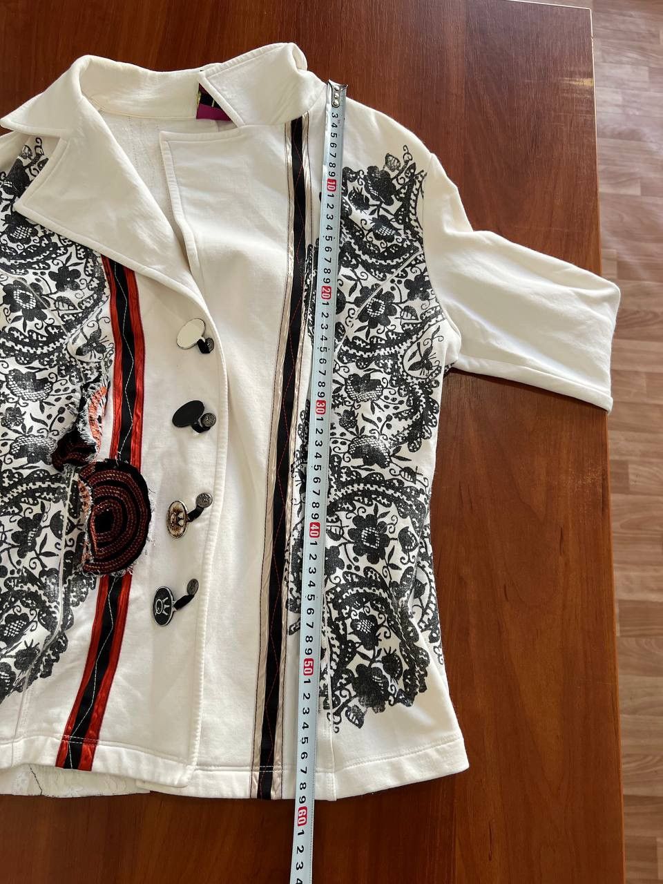 Designer SAVE THE QUEEN ARTISTIC LACE INSPIRED RARE WOMAN BLAZER L Size L / US 10 / IT 46 - 17 Thumbnail