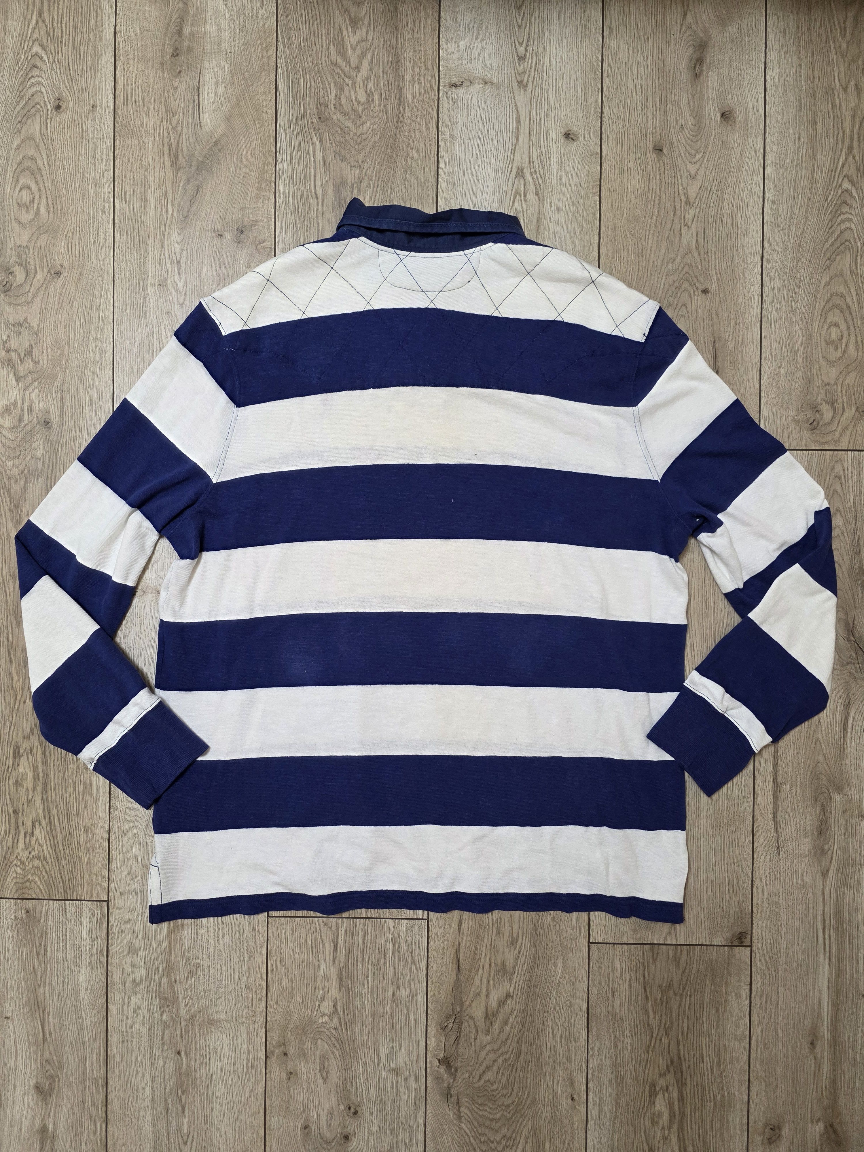 Polo Ralph Lauren POLO RALPH LAUREN VINTAGE RUGBY SHIRT 90s LONG STRIPED Size US XXL / EU 58 / 5 - 2 Thumbnail