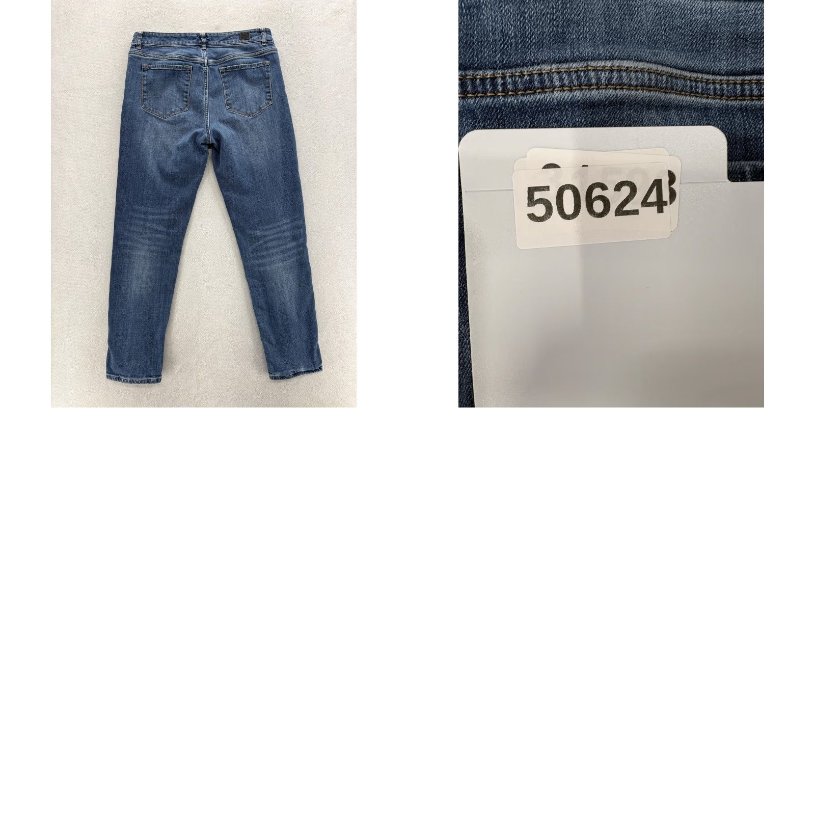 Vintage L.L. Bean Signature Jeans Womens 6 Blue Medium Wash Chore Straight Pockets 5-Pocket Denim Slim Lined Zip Button Mid Rise Vintage No Size 28" / US 6 / IT 42 - 9 Thumbnail