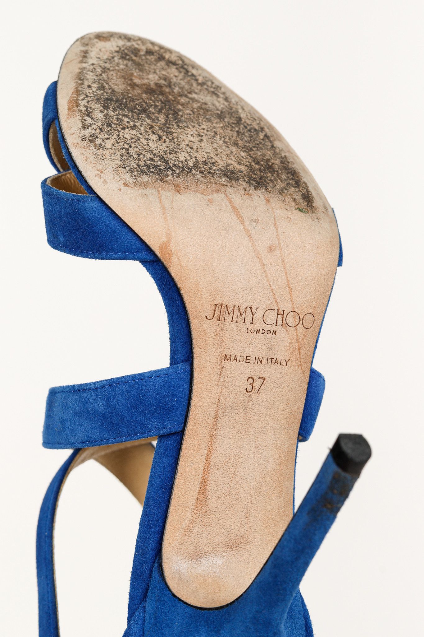 Jimmy Choo Jimmy Choo Lottie Aegean Suede Strappy Sandals Size US 6.5 / IT 36.5 - 5 Thumbnail