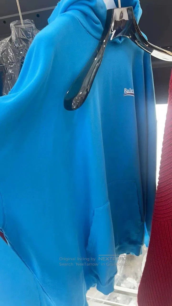 Balenciaga Balenciaga Distressed Blue Hoodie 23SS. Size US XS / EU 42 / 0 - 6 Thumbnail