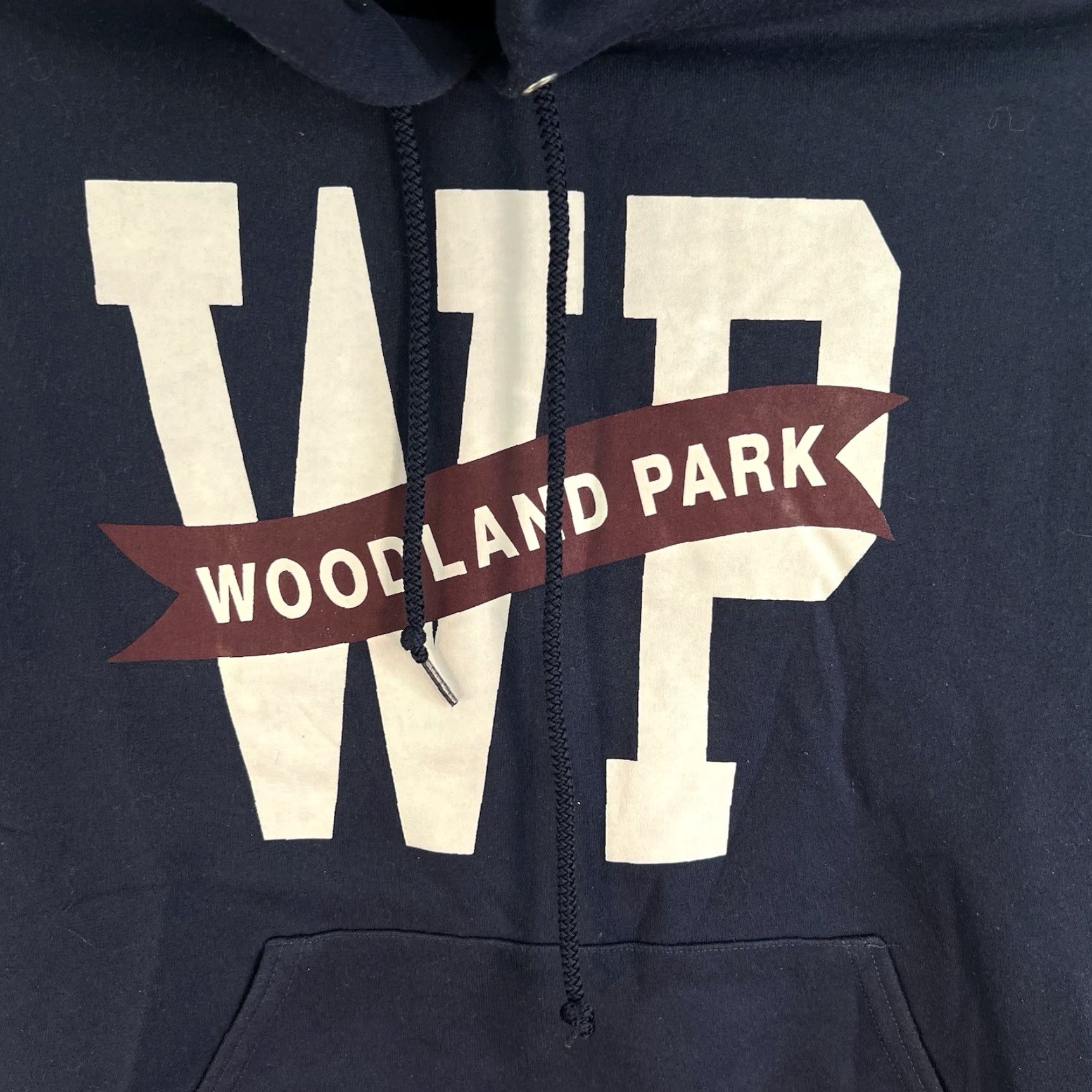 Jerzees Jerzees Woodland Park Hoodie Mens S Blue Graphic Print Logo Pockets Hooded Pullover Regular Fit Size US S / EU 44-46 / 1 - 2 Thumbnail