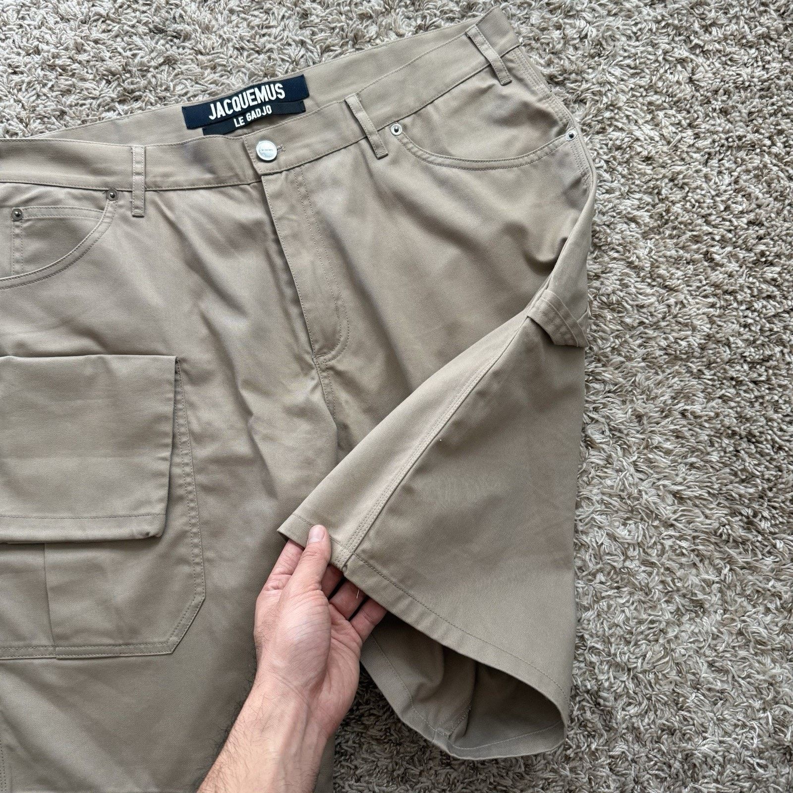 Jacquemus Jacquemus “Le Gadjo” Cargo Shorts Brown Tan Size 52 / 34” Size US 34 / EU 50 - 3 Thumbnail