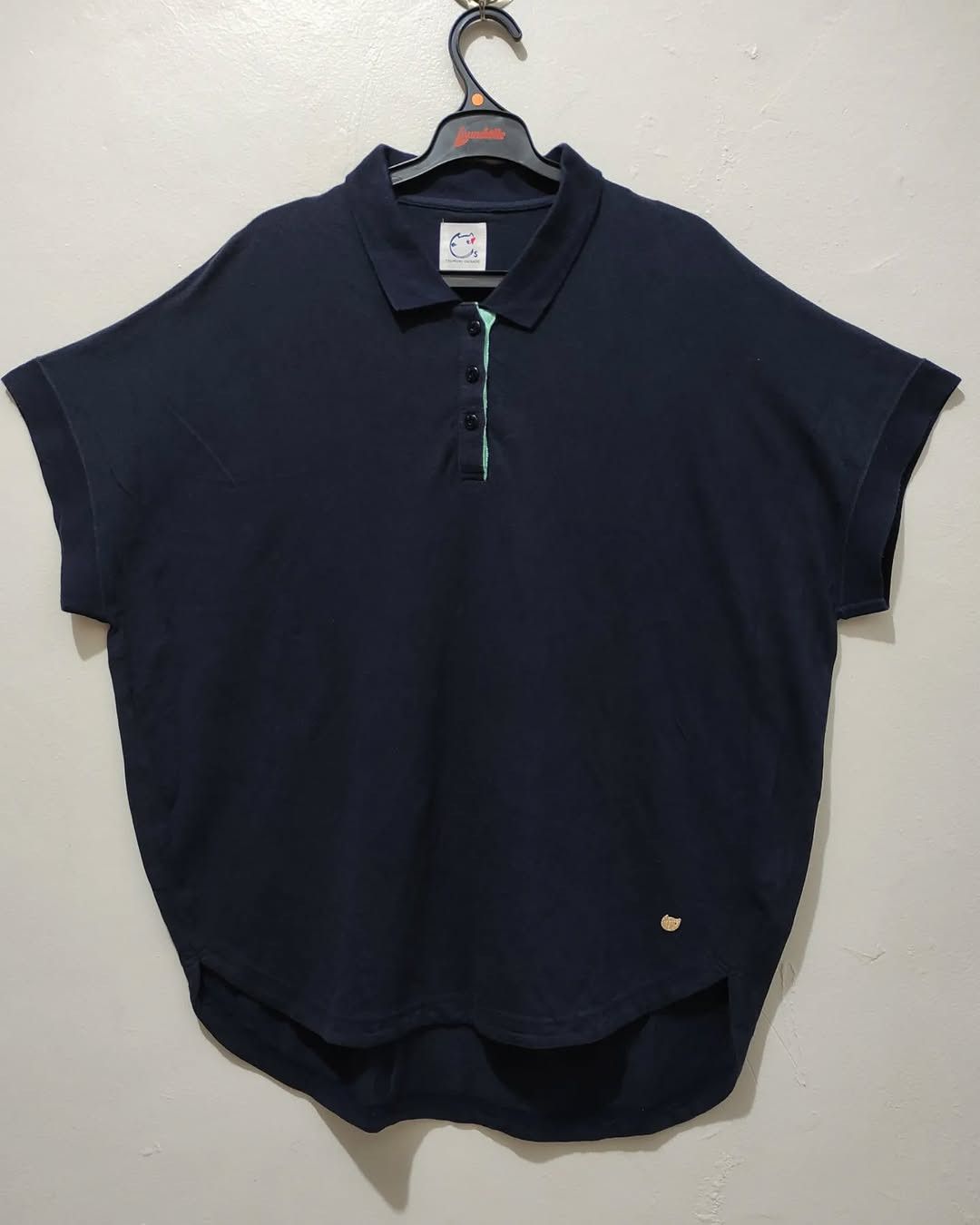 Tsumori Chisato Tsumori Chisato Navy Polo Shirt Womens Japanese Designer Size M / US 6-8 / IT 42-44 - 1 Thumbnail