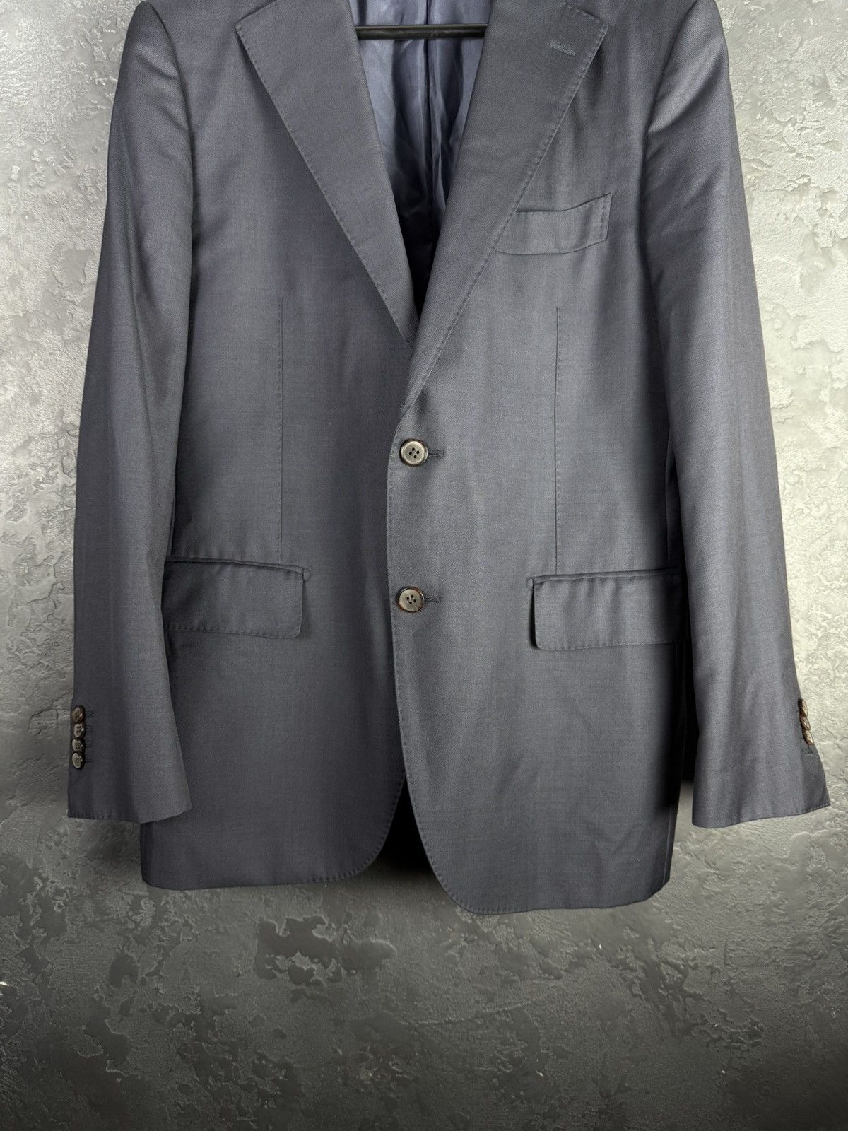 Designer × Suitsupply × Vintage SUITSUPPLY Men’s Pure Wool S110 Dark Blue Jacket Suit Size 52R - 3 Thumbnail