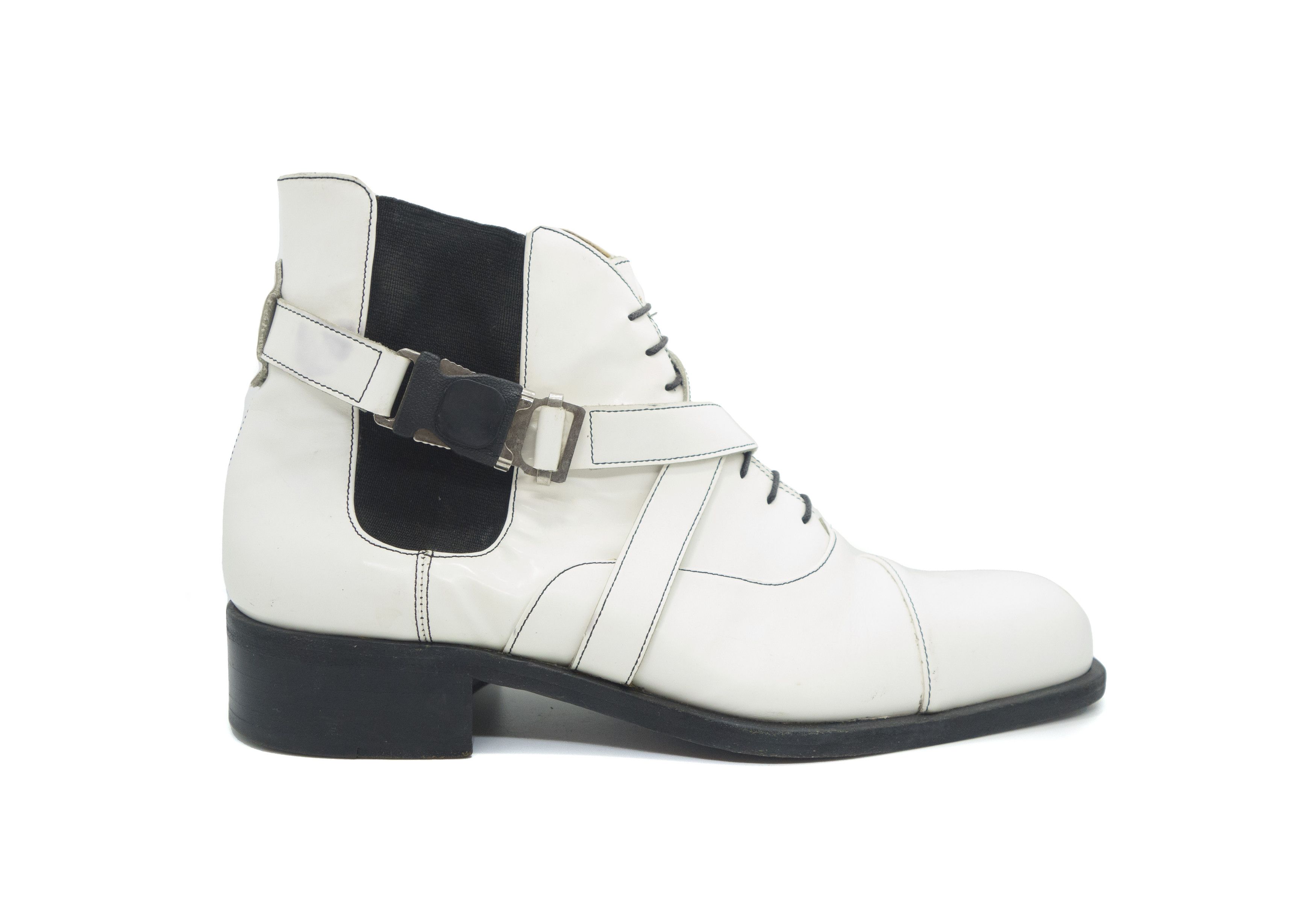 Hugo 90S Carabiner Avant Garde Leather Boots Vintage Size US 12 / EU 45 - 1 Thumbnail