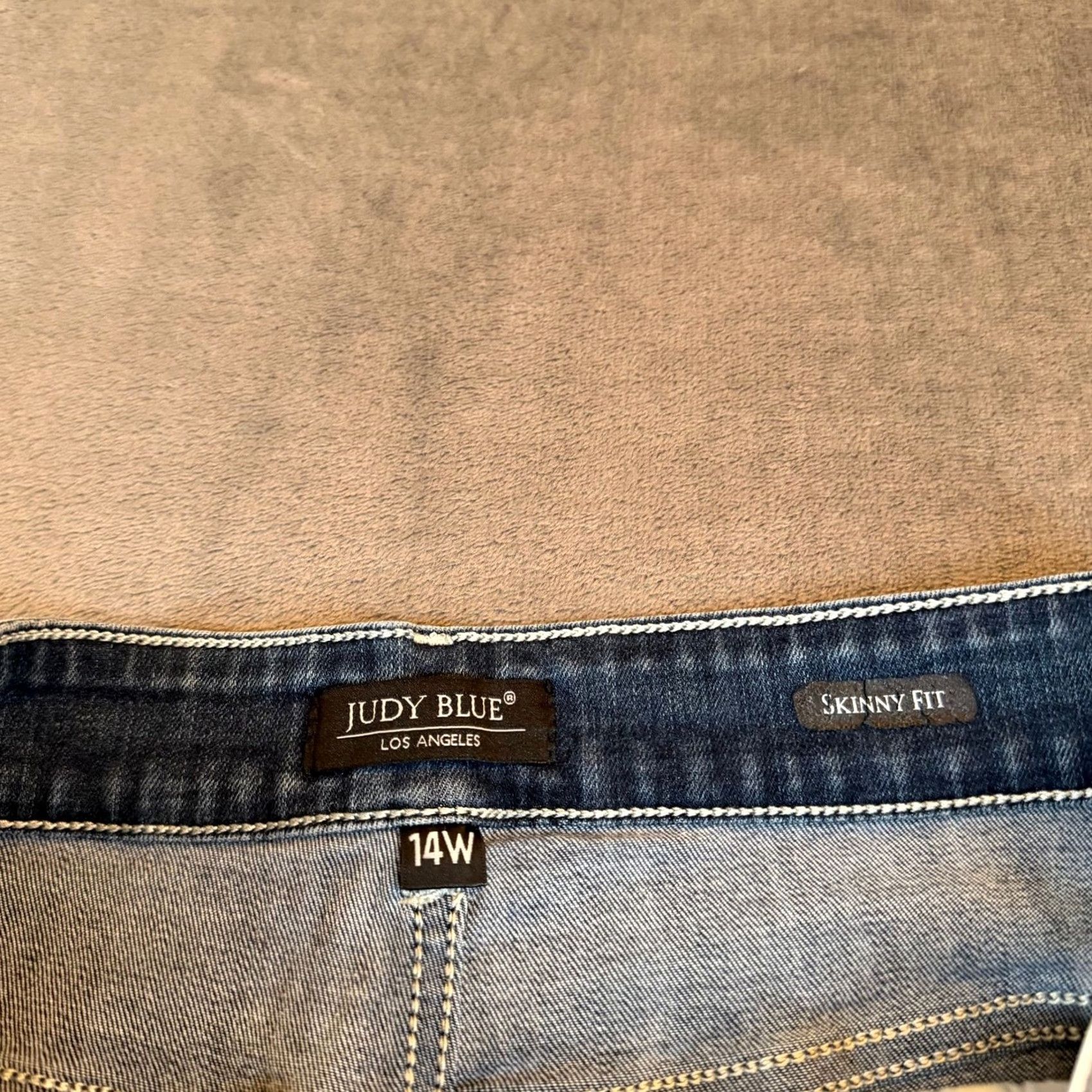 Vintage Judy Blue Jeans Skinny Womens 14W High Rise Stretch Denim JB82419DK-PL Size 36" / US 14 / IT 50 - 3 Thumbnail