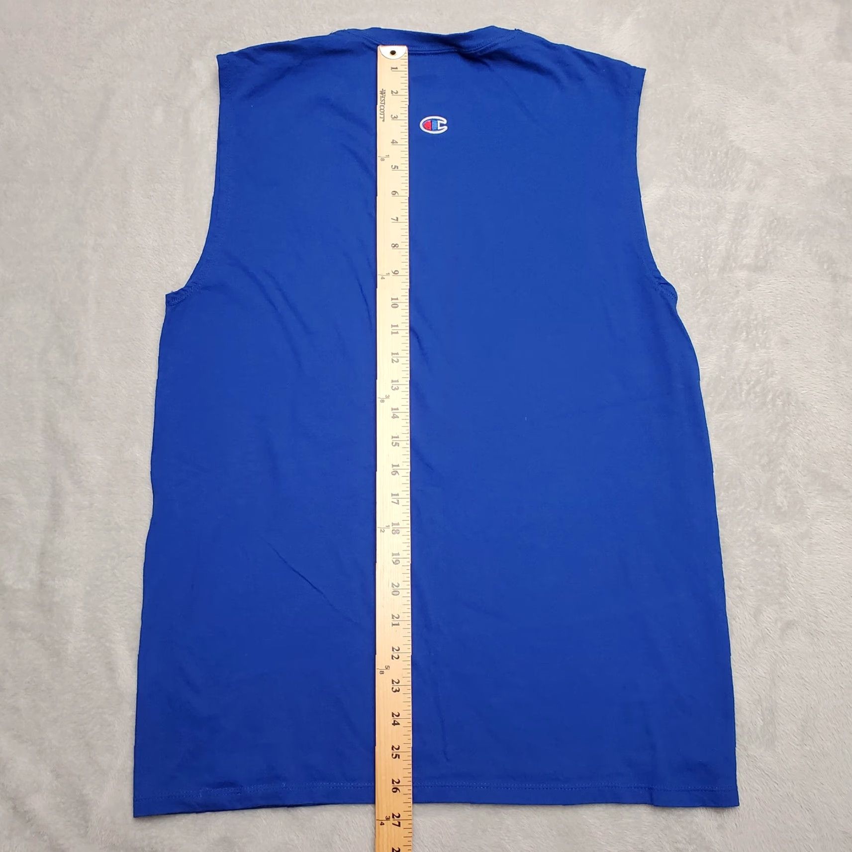 Champion Champion Mens Tank Top Blue 100% Cotton Sleeveless Shirt M Size US M / EU 48-50 / 2 - 6 Thumbnail