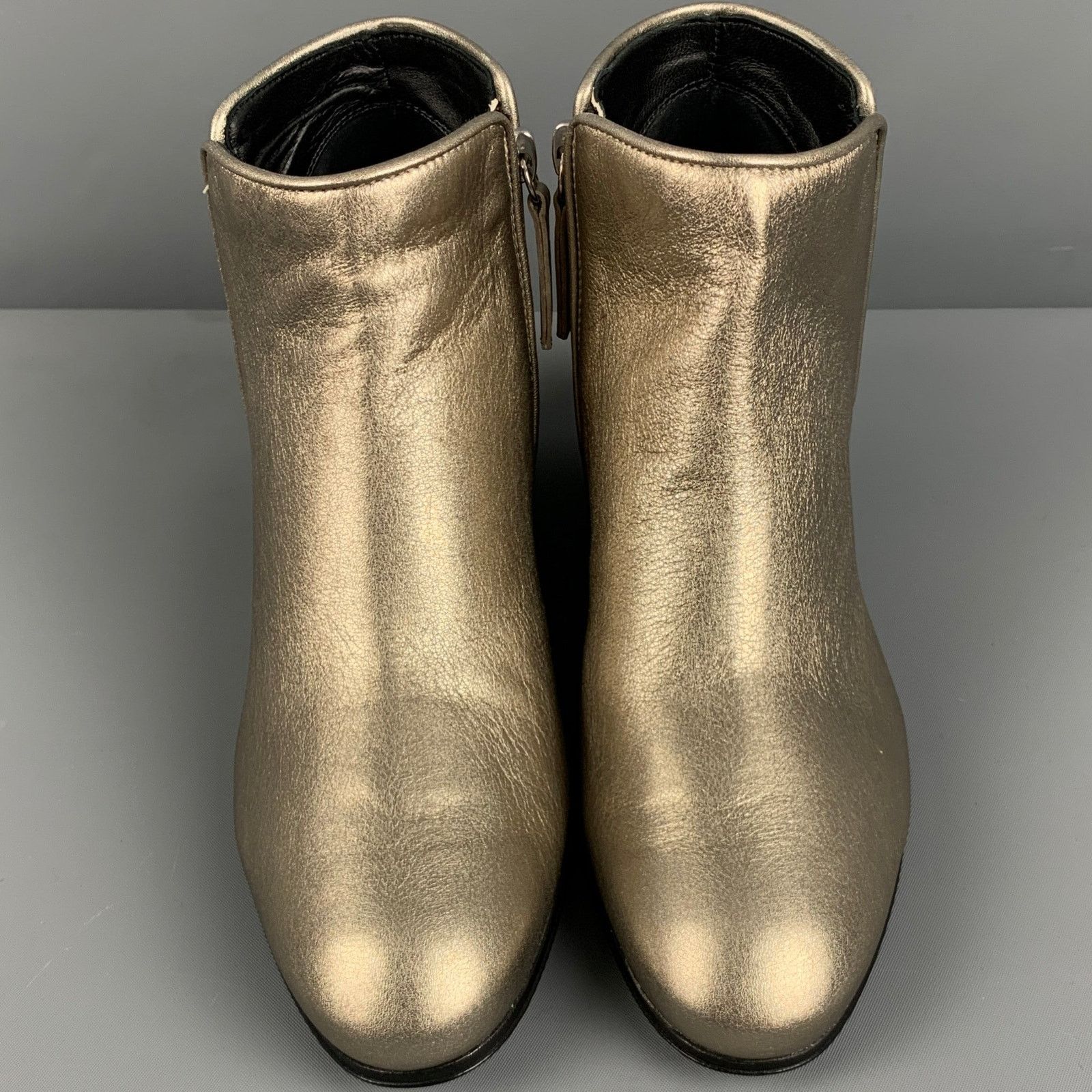 Giuseppe Zanotti GIUSEPPE ZANOTTI Size 5 Silver Leather Ankle Boots Size US 5 / IT 35 - 4 Thumbnail