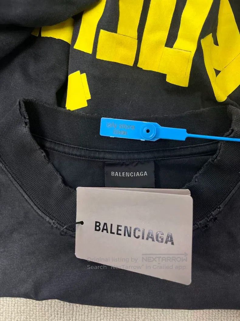Balenciaga Balenciaga Tape Letter Logo Printed Ribbed Knit Loose Shor Size US XS / EU 42 / 0 - 6 Thumbnail