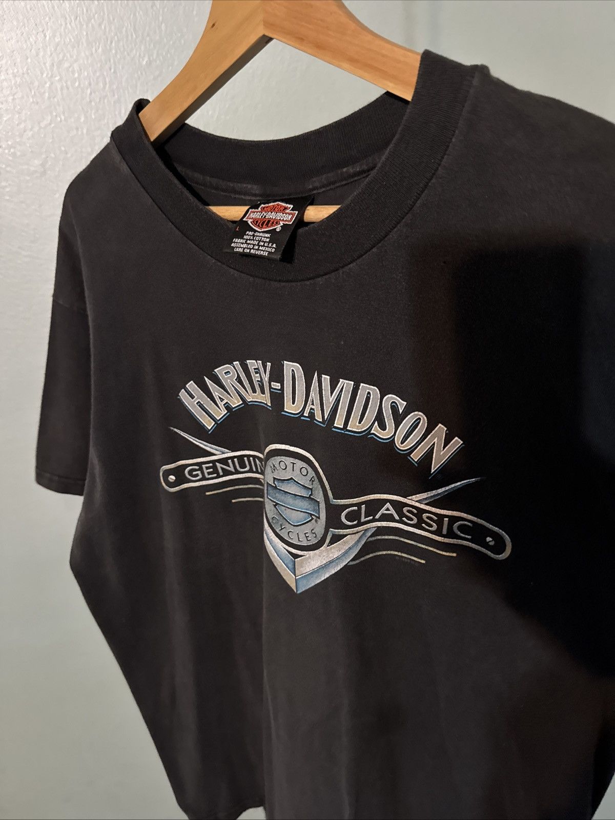 Harley Davidson Harley-Davidson Black Short Sleeve Van Nuys Grey Logo Large Size US L / EU 52-54 / 3 - 9 Thumbnail