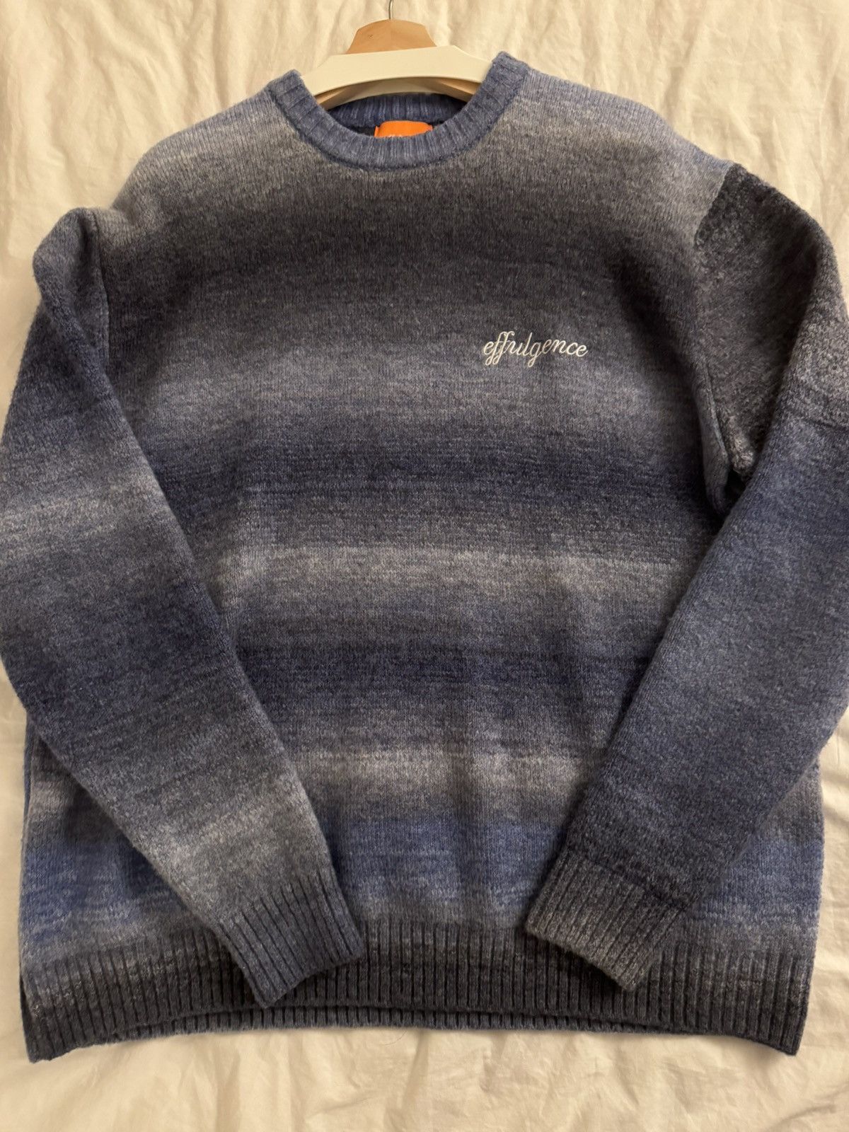 Effulgence Blue Gradient Knit Sweater Size US XL / EU 56 / 4 - 1 Thumbnail