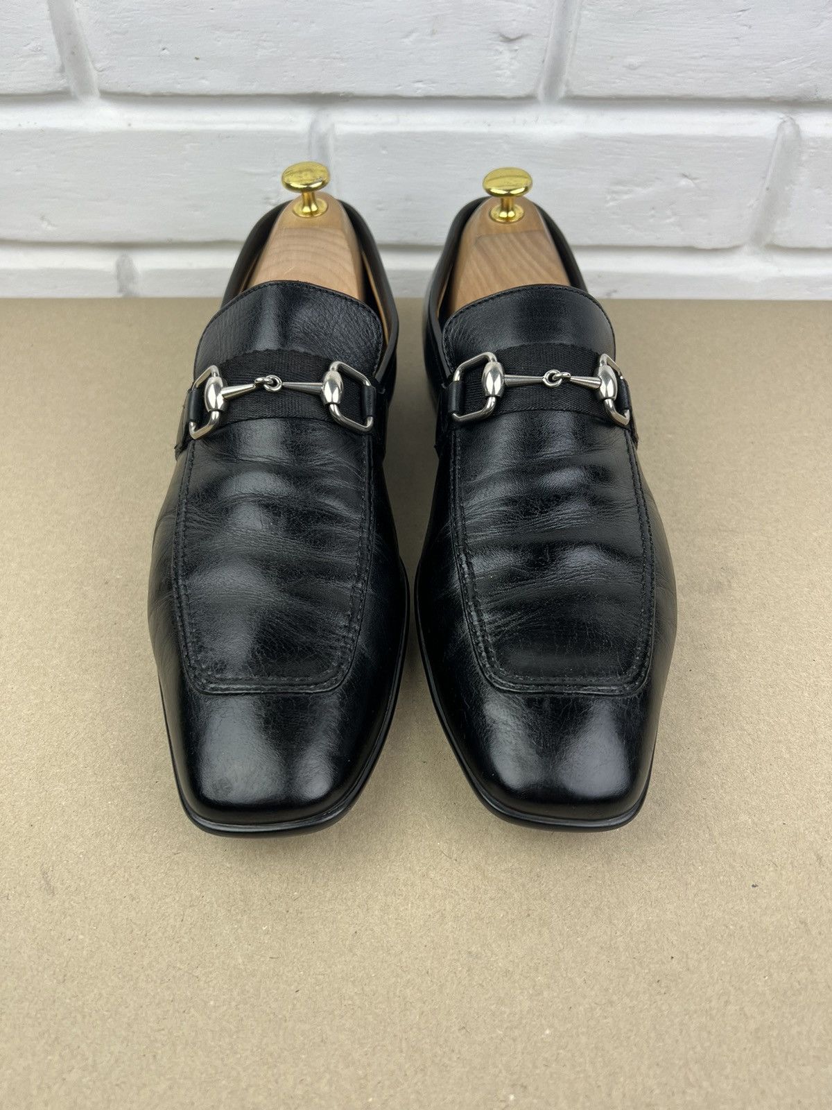 Gucci GUCCI Loafers Leather Slip Ons Shoes HORSEBIT Web Stripe Men Size US 11 / EU 44 - 4 Thumbnail