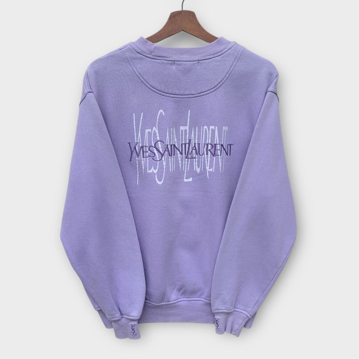 Yves Saint Laurent YSL CREWNECK LONG SLEEVE SWEATSHIRT EMBROIDERED LOGO Size US M / EU 48-50 / 2 - 1 Thumbnail