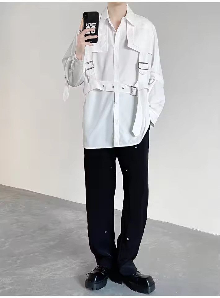 Japanese Brand Punk Hip Hop Techwear Style Long Sleeve Cargo Shirt Size US M / EU 48-50 / 2 - 3 Thumbnail