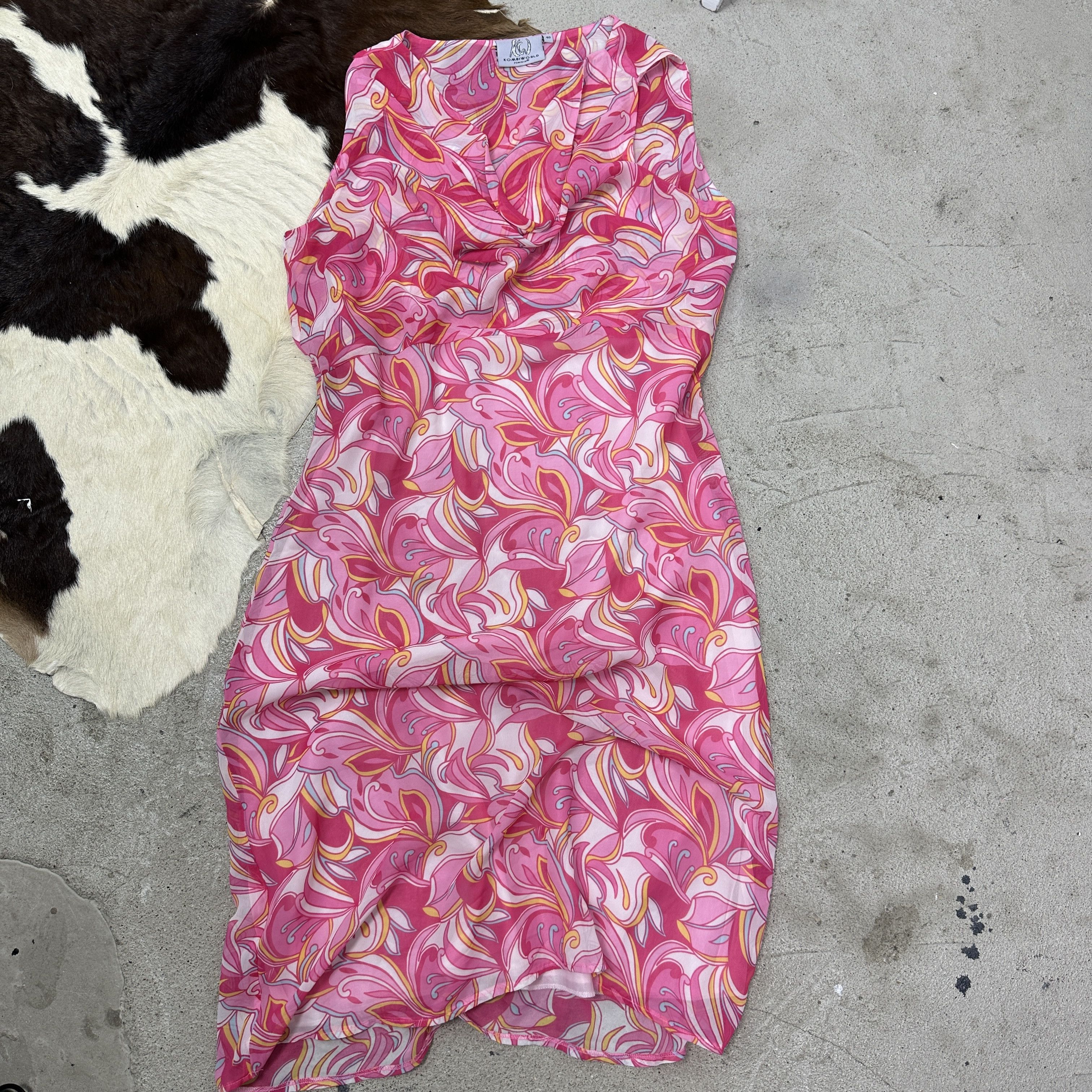 Vintage Vintage Preppy Casual Printed Summer Maxi Dress Y2K Size L / US 10 / IT 46 - 2 Thumbnail