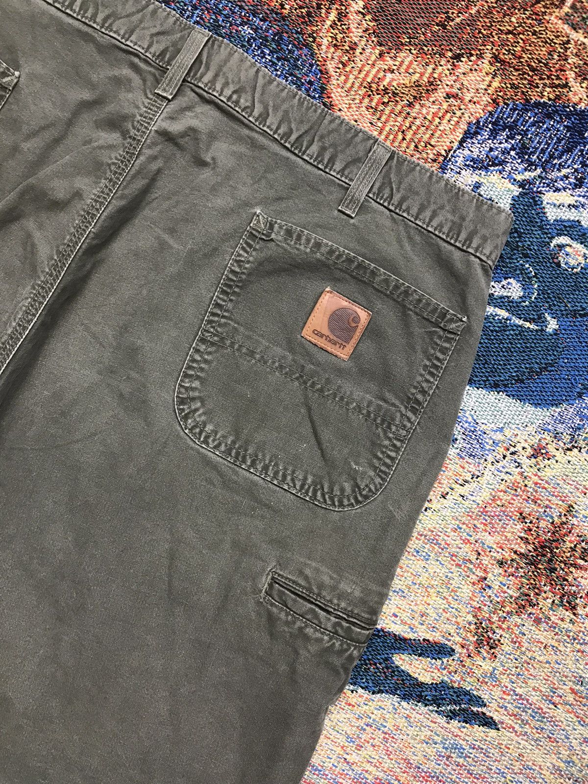 Carhartt Vintage Carhartt B144 OLV carpenter short Size US 42 / EU 58 - 10 Thumbnail