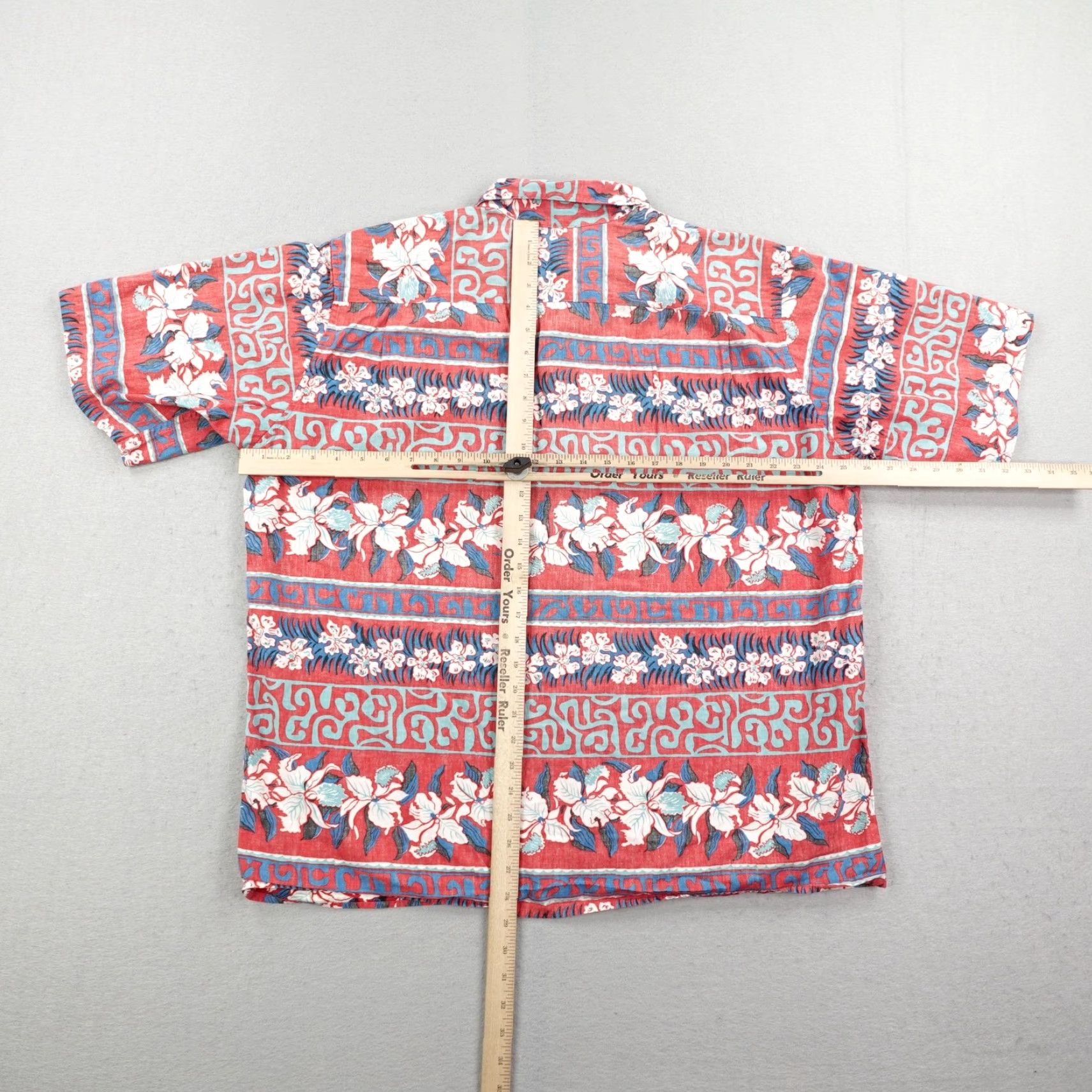 Reyn Spooner VINTAGE Reyn Spooner Shirt Mens Large Red Floral Hawaiian Aloha Button-Up Short Sleeve Colared Cotton Size US M / EU 48-50 / 2 - 6 Thumbnail