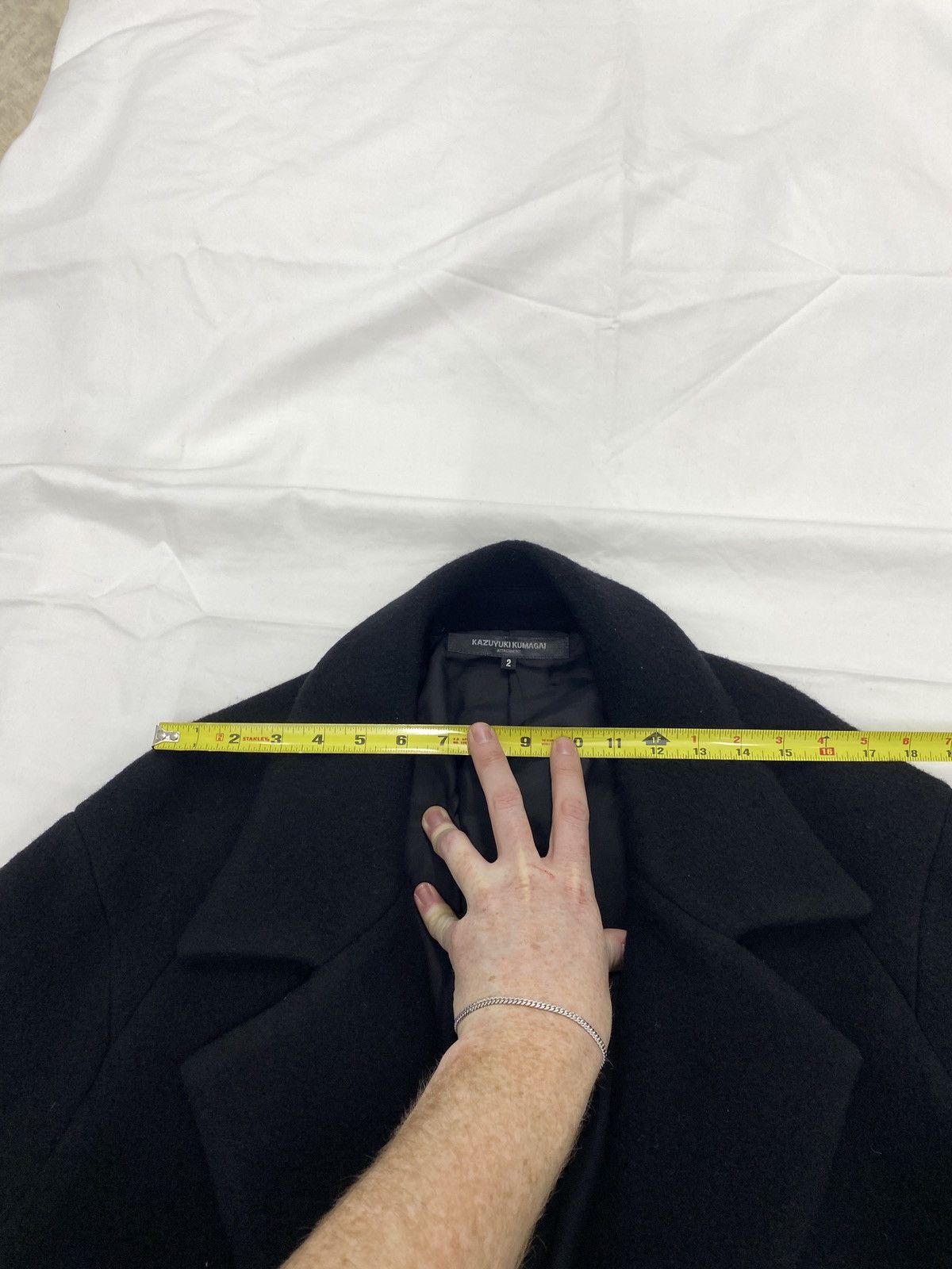 Kazuyuki Kumagai Attachment Kazuyuki Kumagai Milled Wool Belted Coat Size US L / EU 52-54 / 3 - 10 Thumbnail